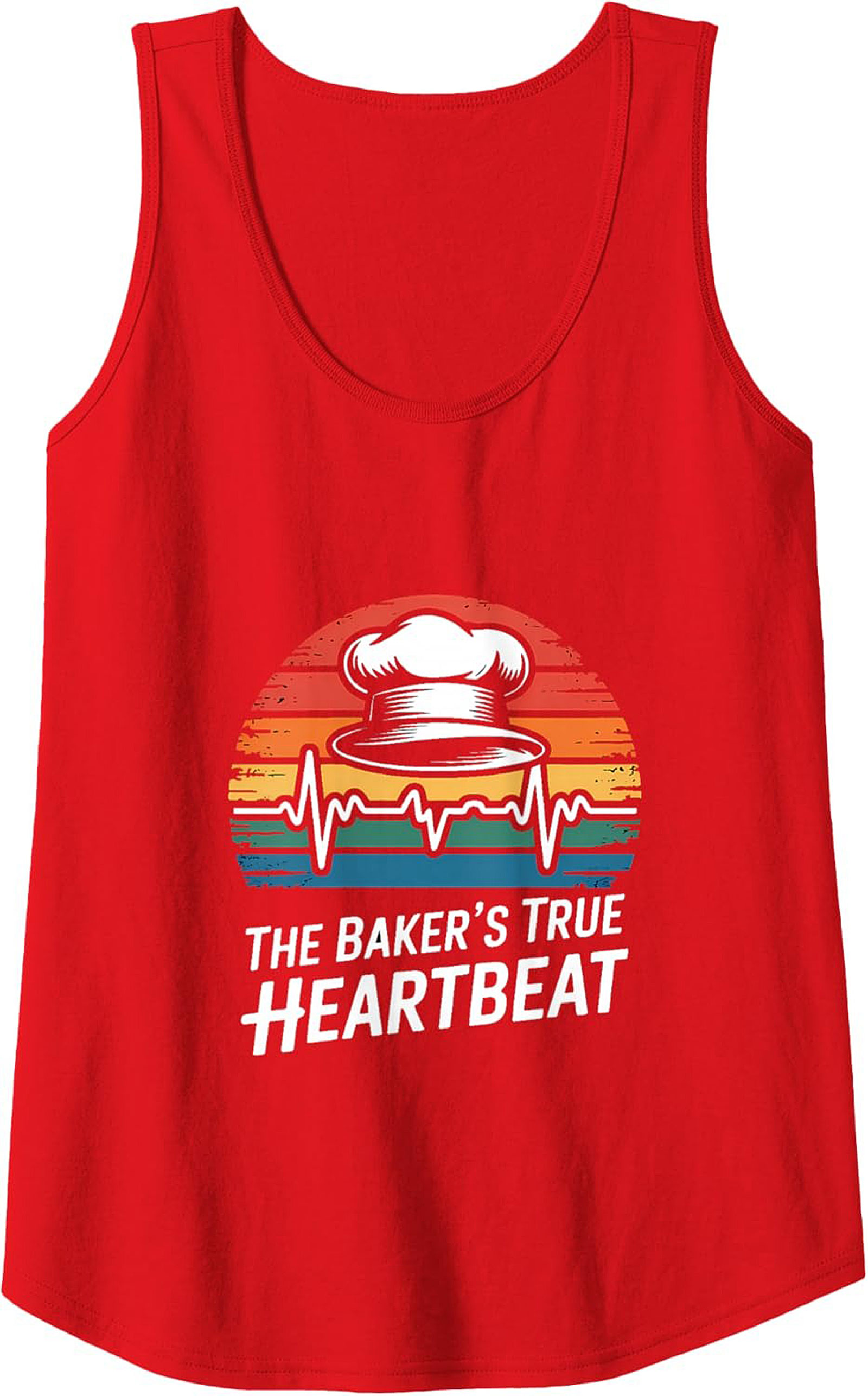 Baker Heartbeat Graphic Tank Top Culinary Gift Idea