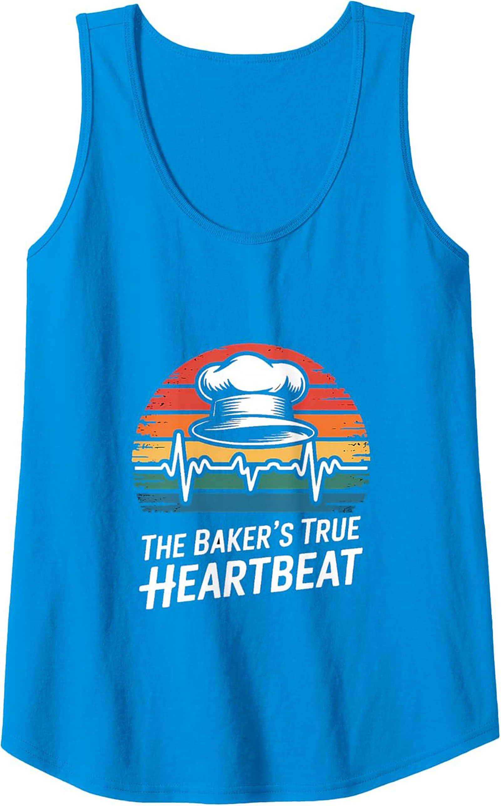 Baker Heartbeat Graphic Tank Top Culinary Gift Idea