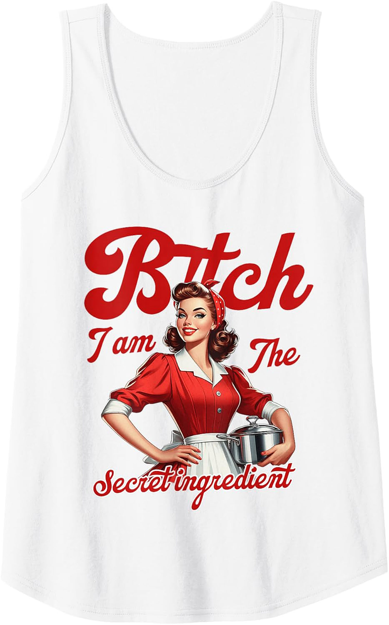 Sassy Pin-up Kitchen Graphic Tank Secret Ingredient