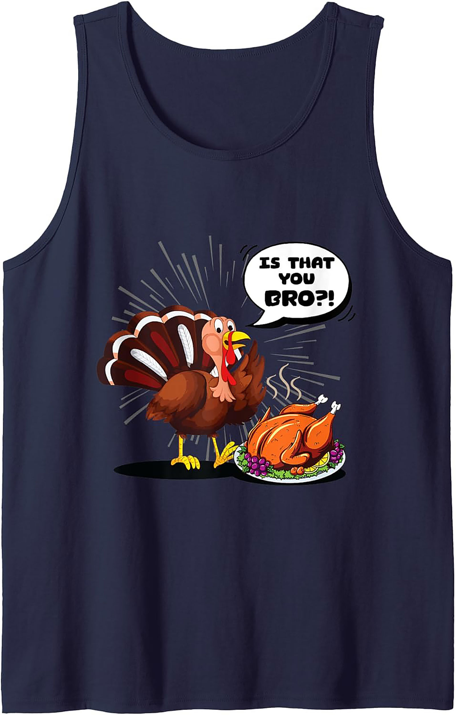 Funny Thanksgiving Turkey Bro Graphic Tank Top | Gift