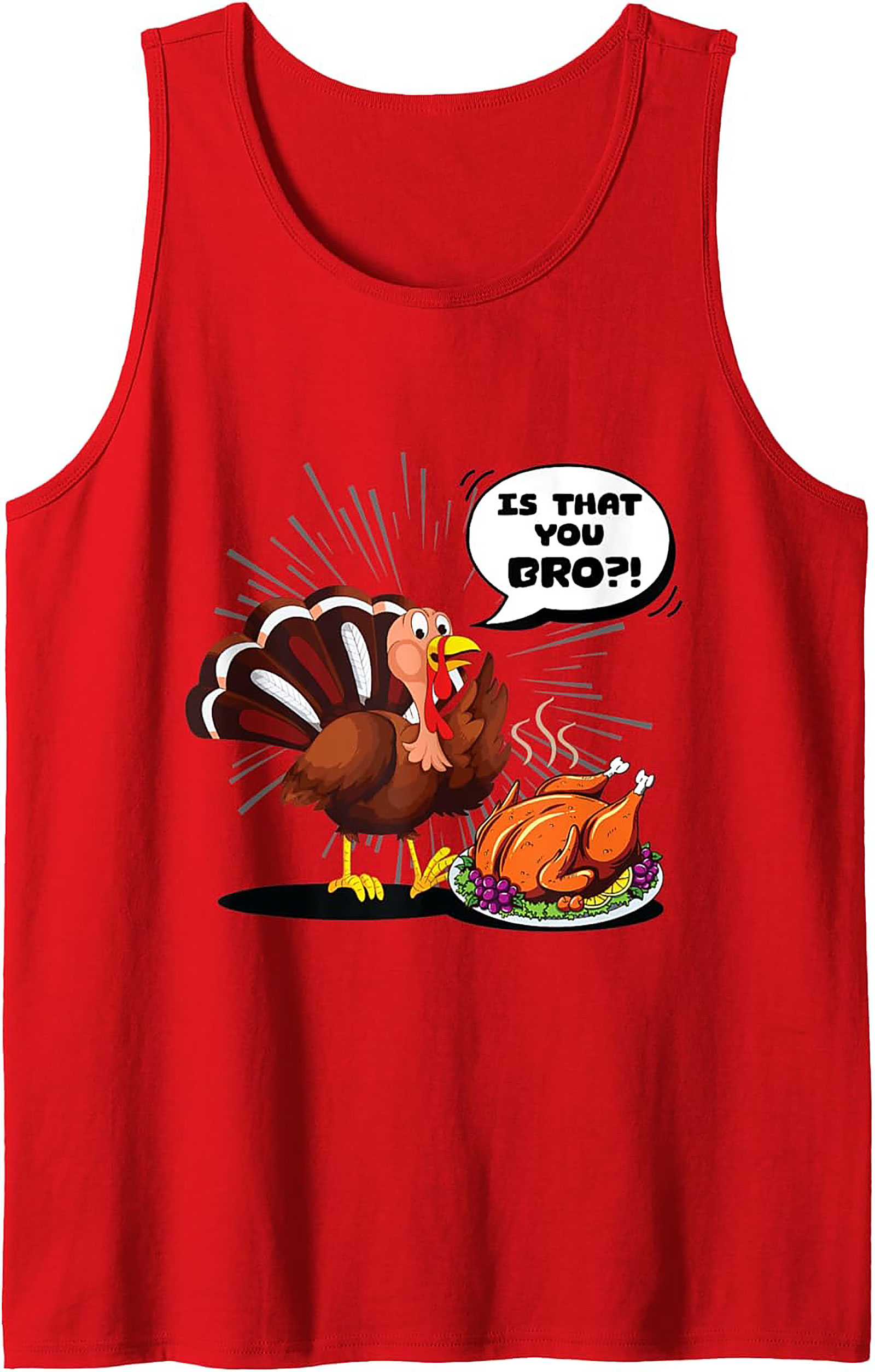 Funny Thanksgiving Turkey Bro Graphic Tank Top | Gift