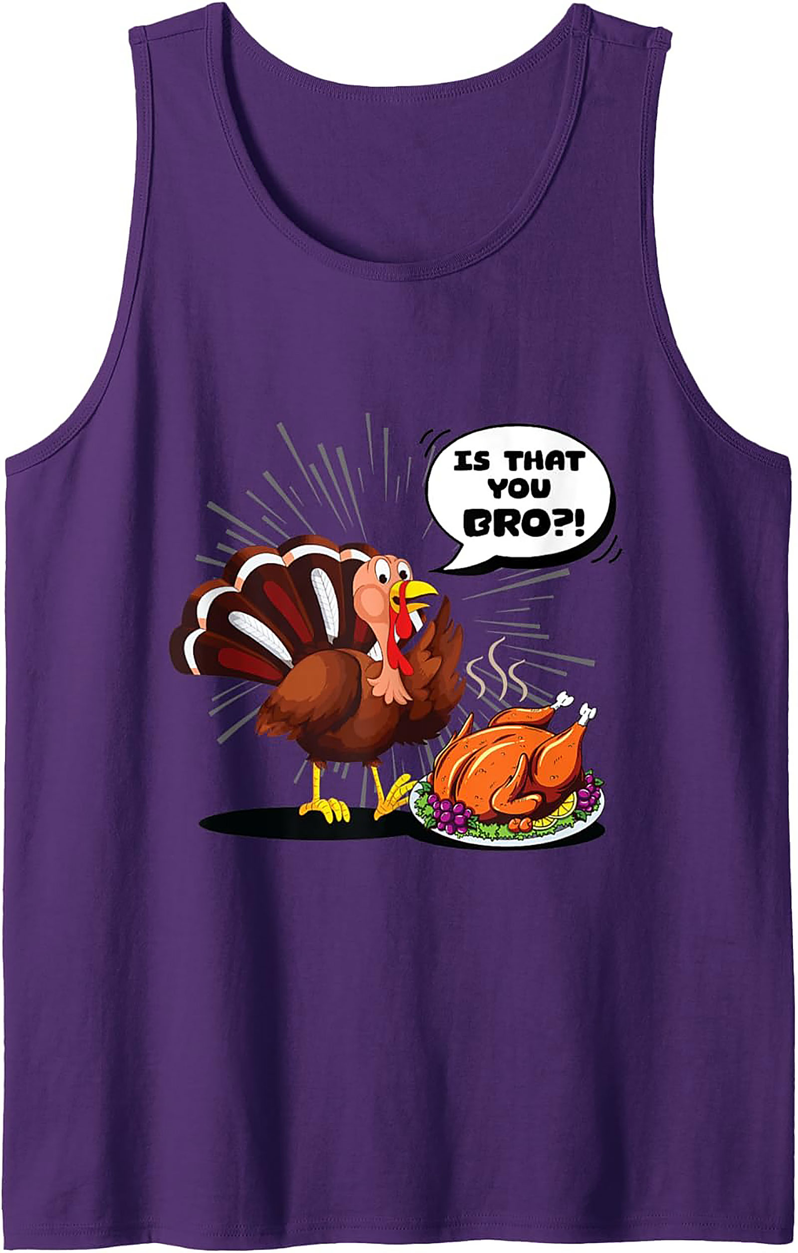 Funny Thanksgiving Turkey Bro Graphic Tank Top | Gift