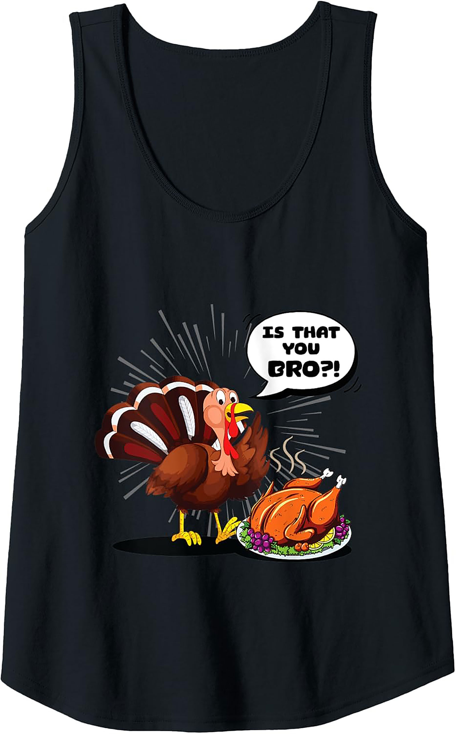 Funny Thanksgiving Turkey Bro Graphic Tank Top | Gift