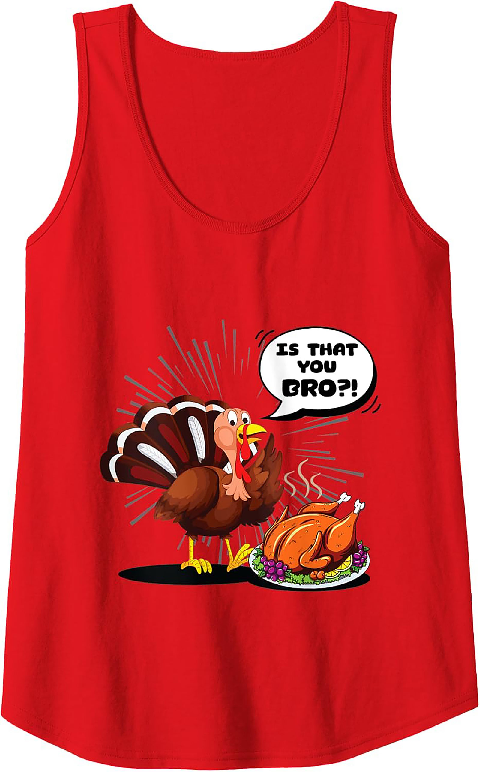 Funny Thanksgiving Turkey Bro Graphic Tank Top | Gift