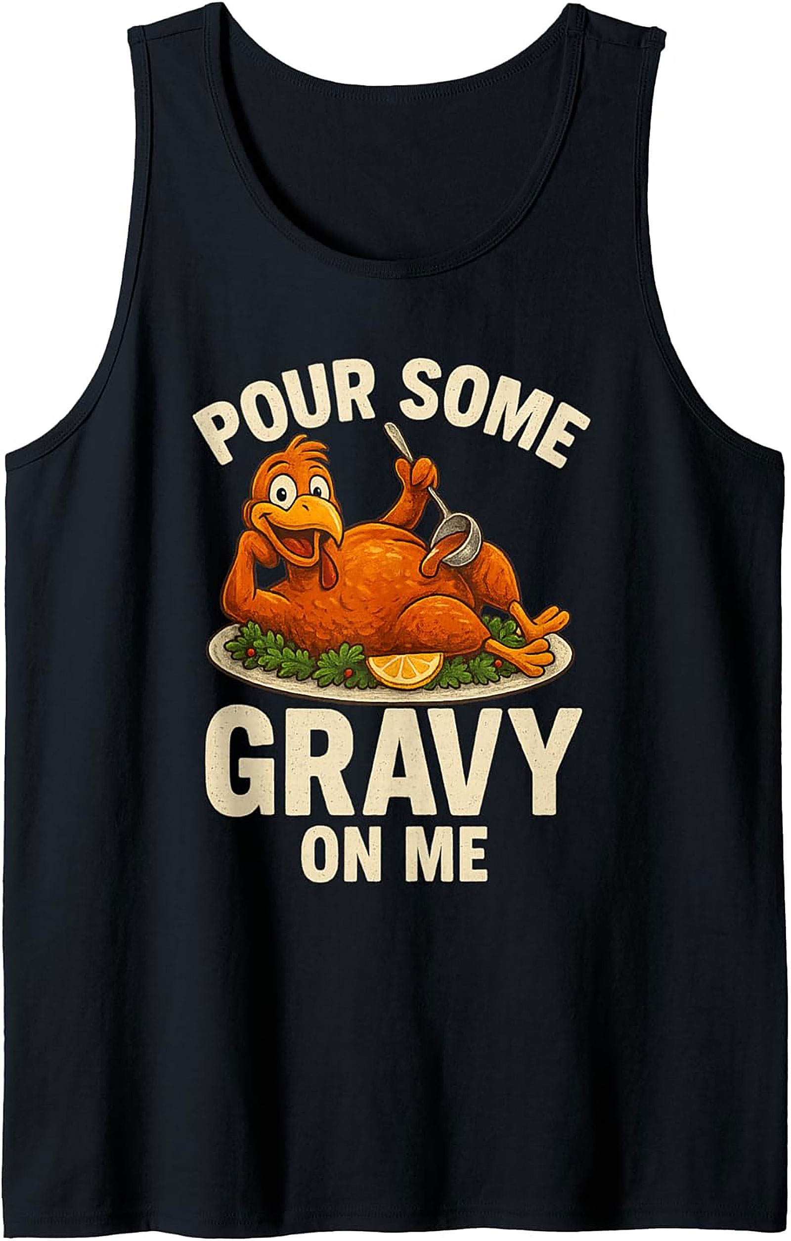 Funny Turkey Gravy Graphic Tank Top | Thanksgiving Shirt