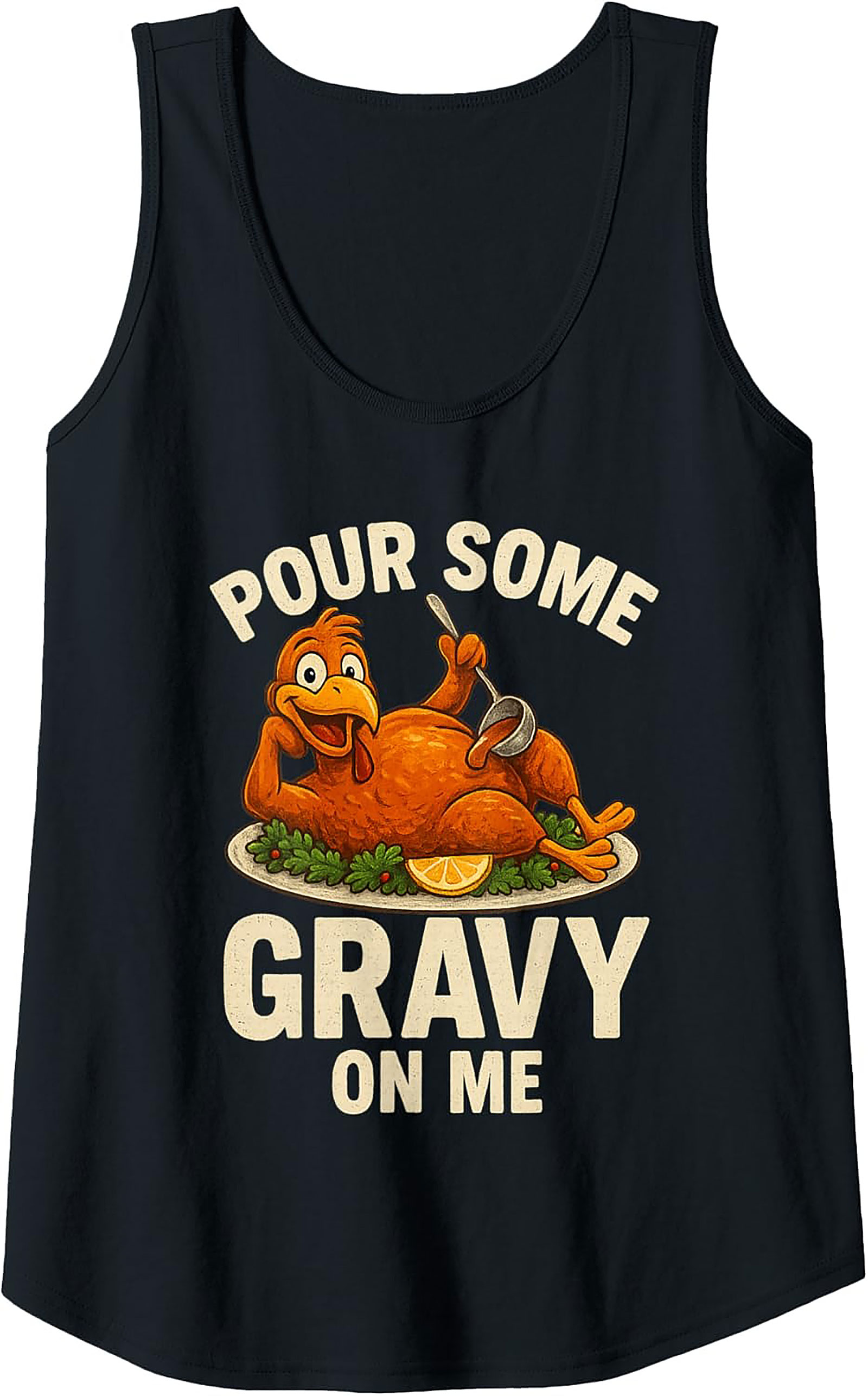 Funny Turkey Gravy Graphic Tank Top | Thanksgiving Shirt
