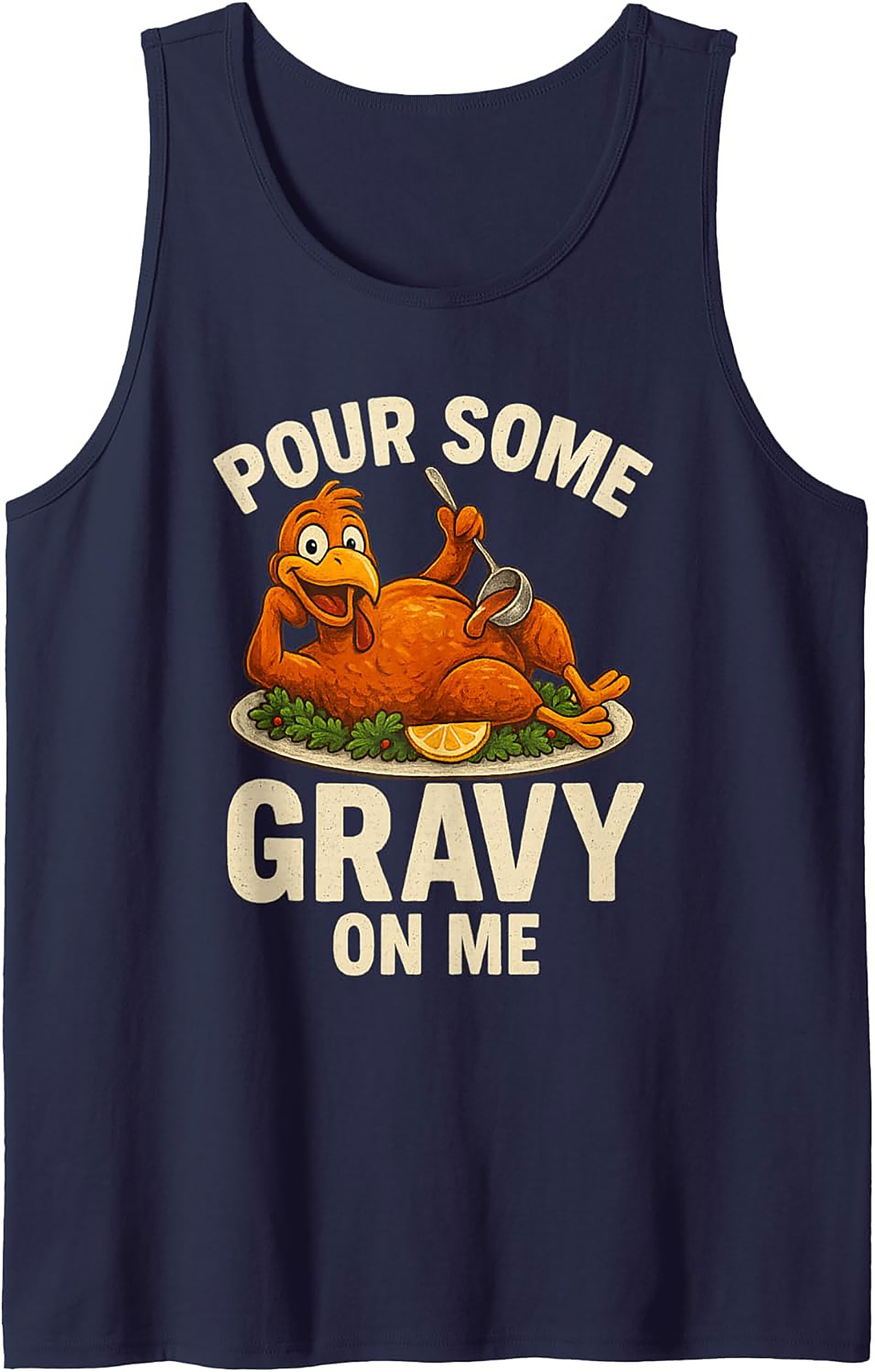 Funny Turkey Gravy Graphic Tank Top | Thanksgiving Shirt
