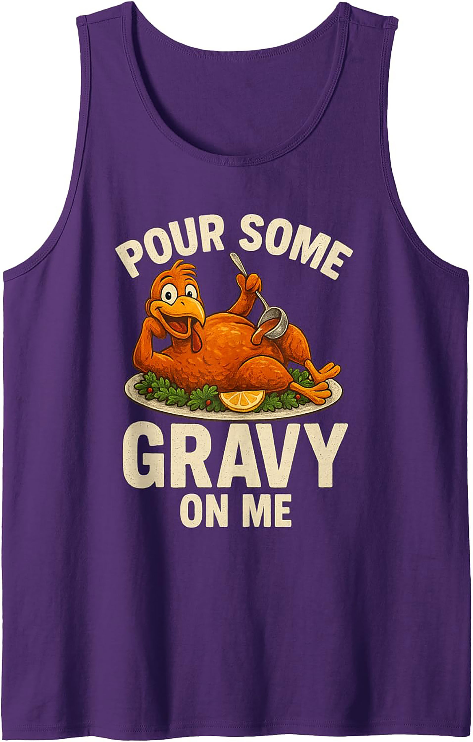 Funny Turkey Gravy Graphic Tank Top | Thanksgiving Shirt