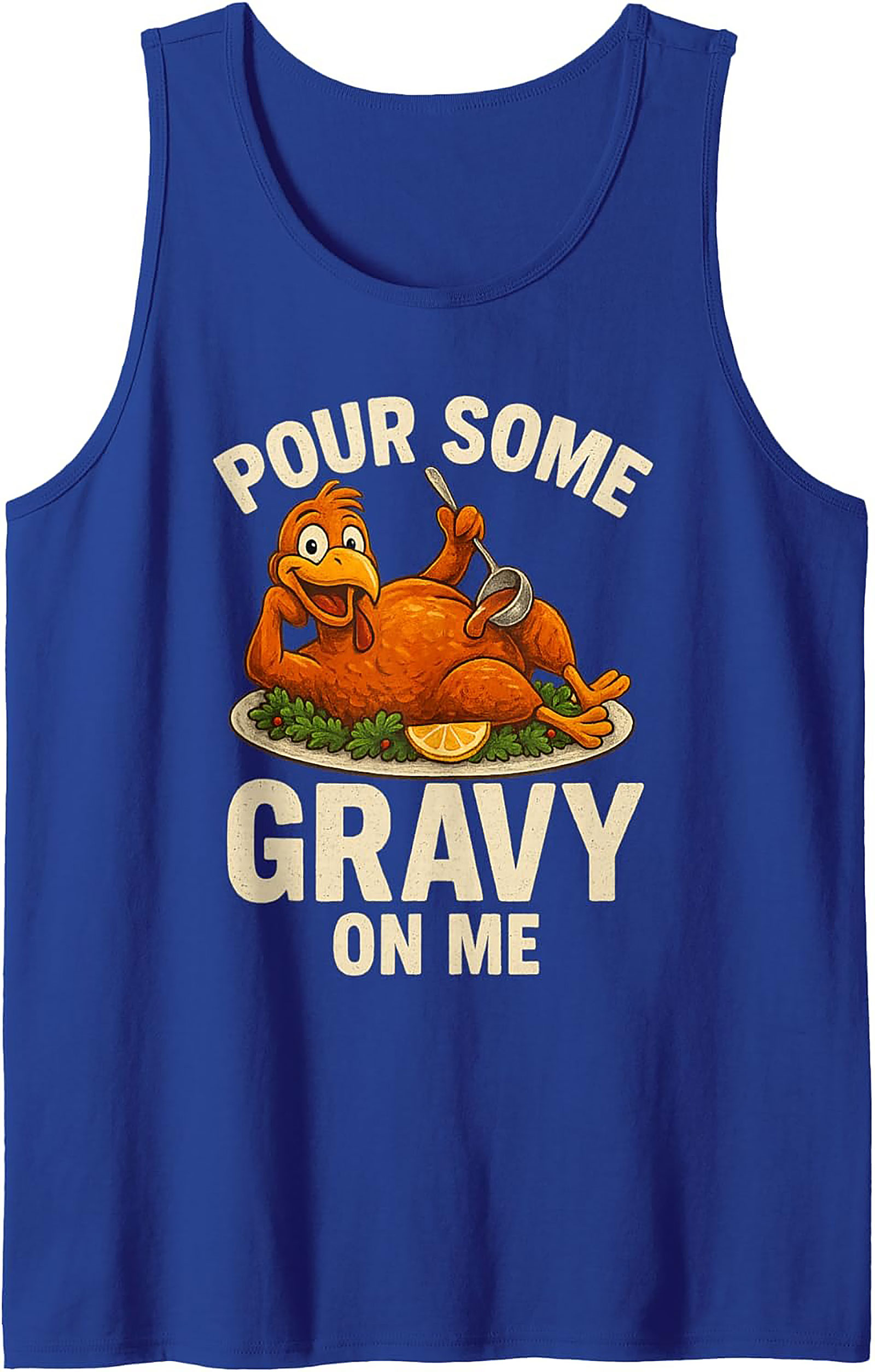 Funny Turkey Gravy Graphic Tank Top | Thanksgiving Shirt