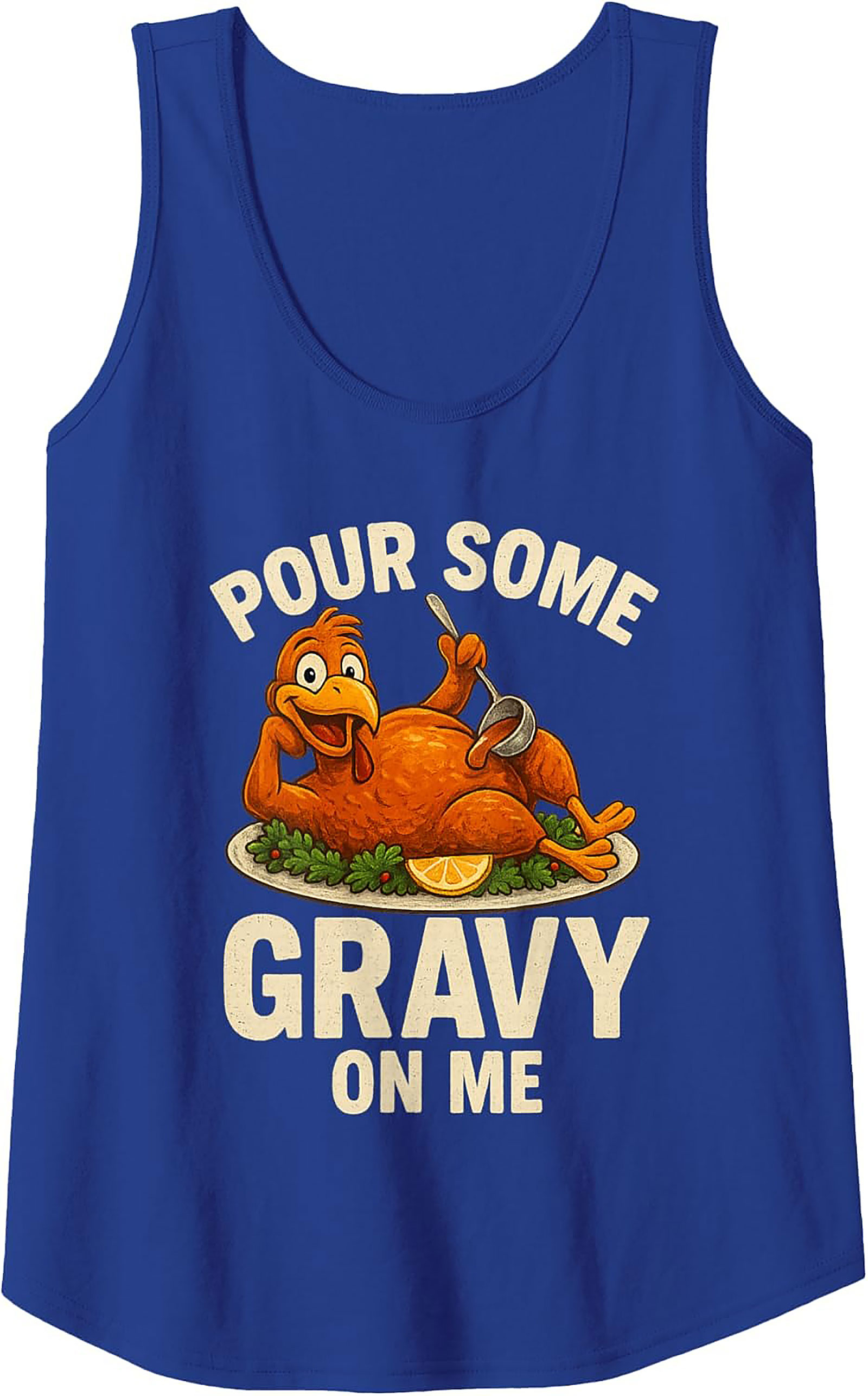 Funny Turkey Gravy Graphic Tank Top | Thanksgiving Shirt