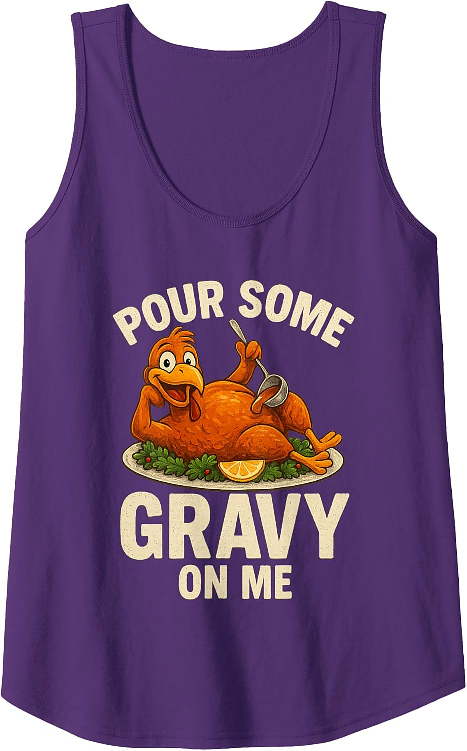 Funny Turkey Gravy Graphic Tank Top | Thanksgiving Shirt