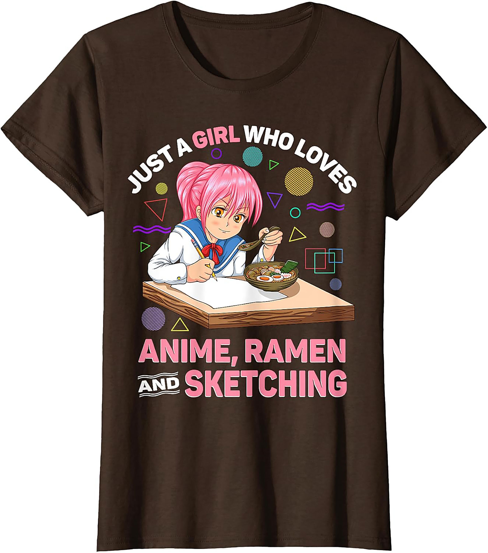 Anime Ramen Sketching Graphic Tee | Funny Otaku Shirt
