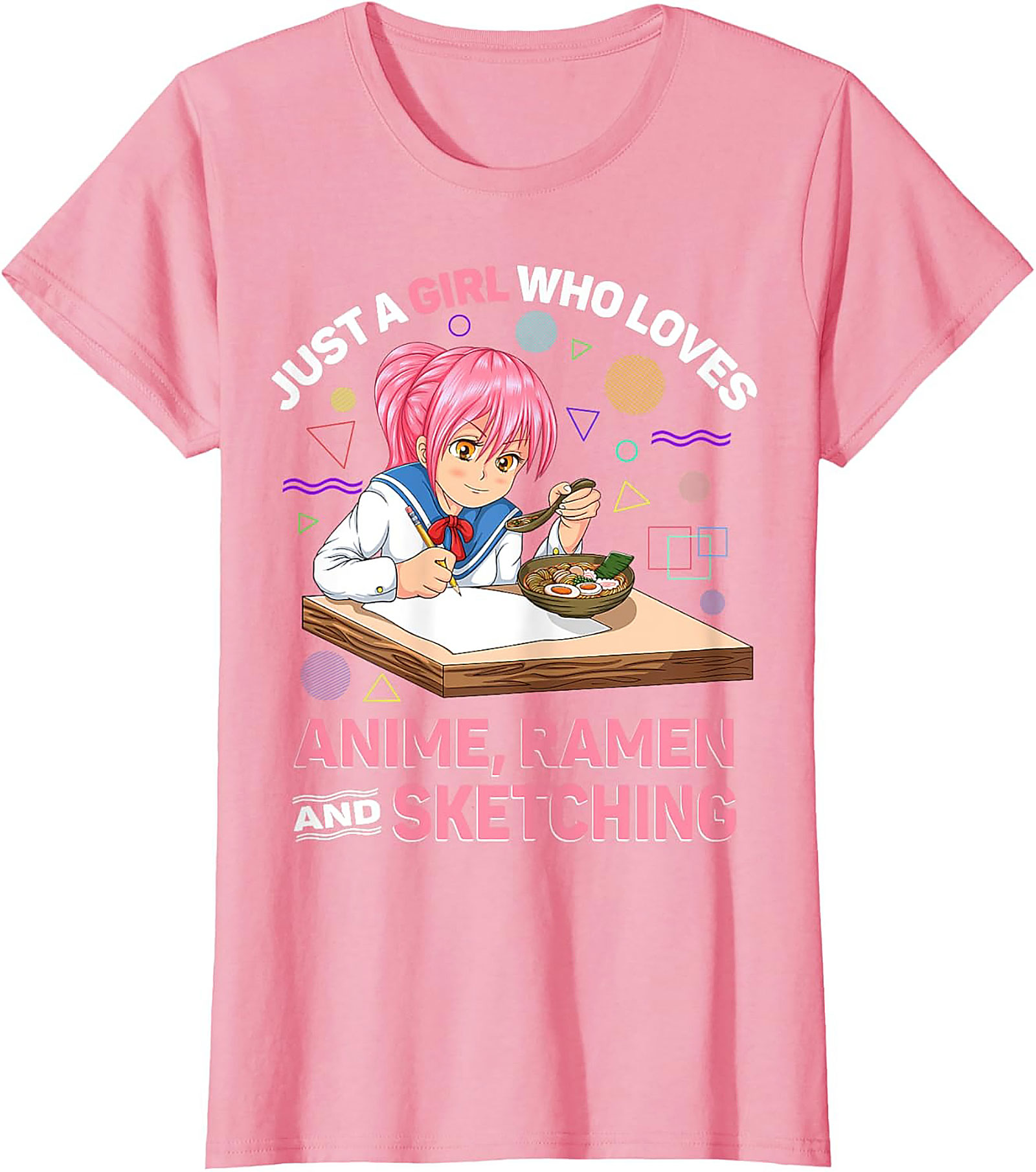 Anime Ramen Sketching Graphic Tee | Funny Otaku Shirt
