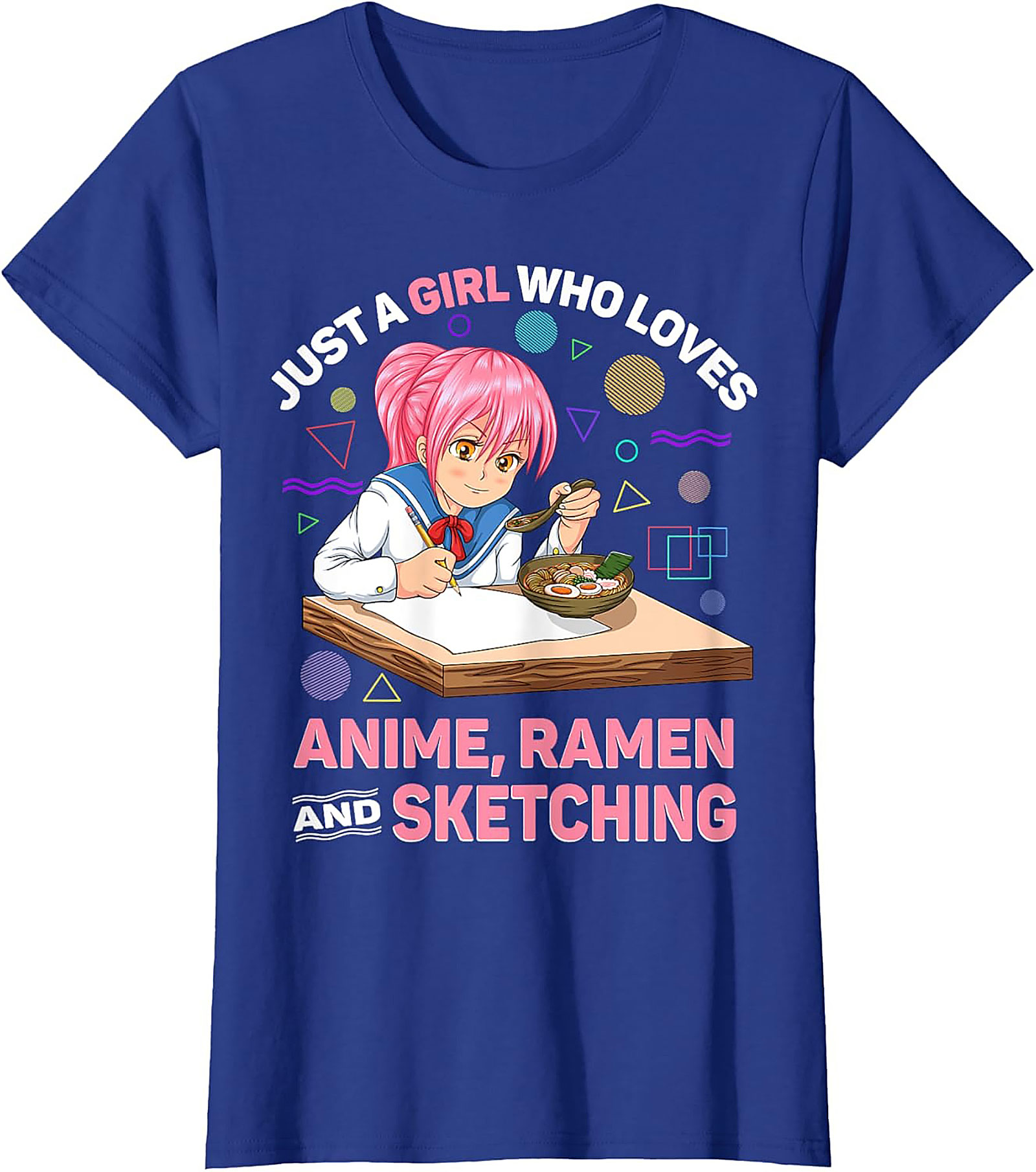Anime Ramen Sketching Graphic Tee | Funny Otaku Shirt