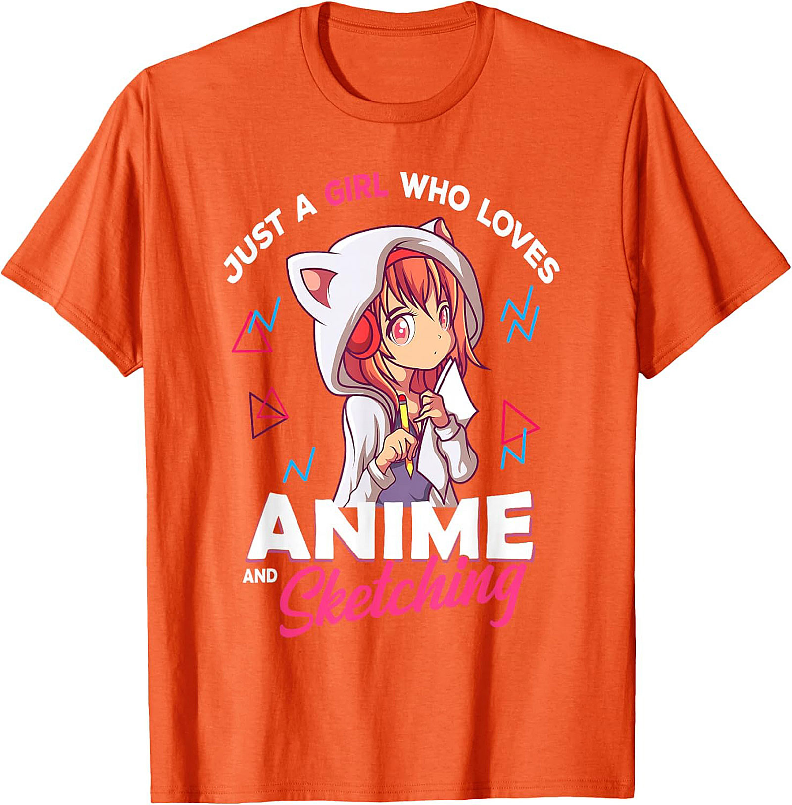 Just A Girl Who Loves Anime Sketching T-shirt | Cute Tee