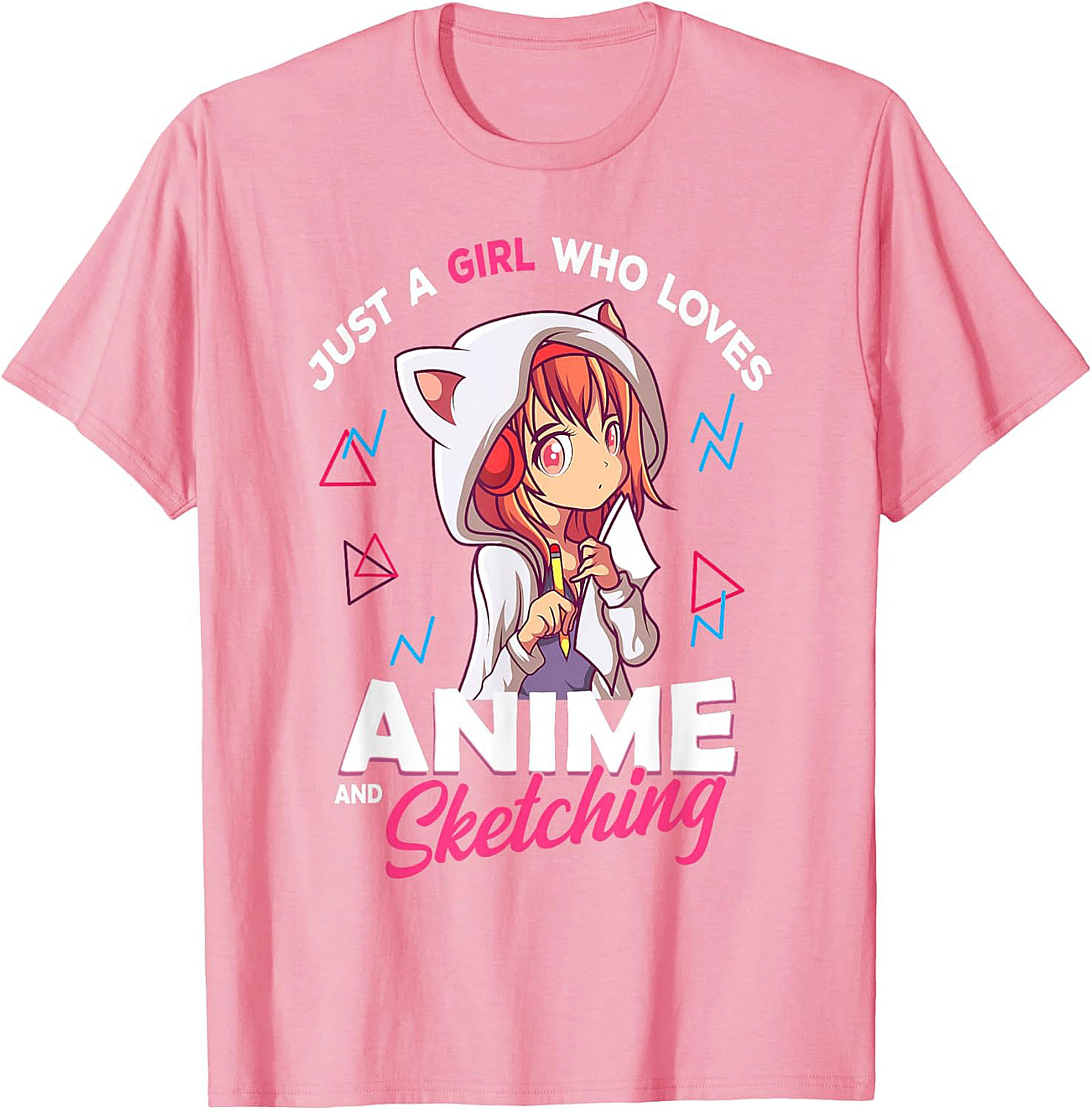 Just A Girl Who Loves Anime Sketching T-shirt | Cute Tee