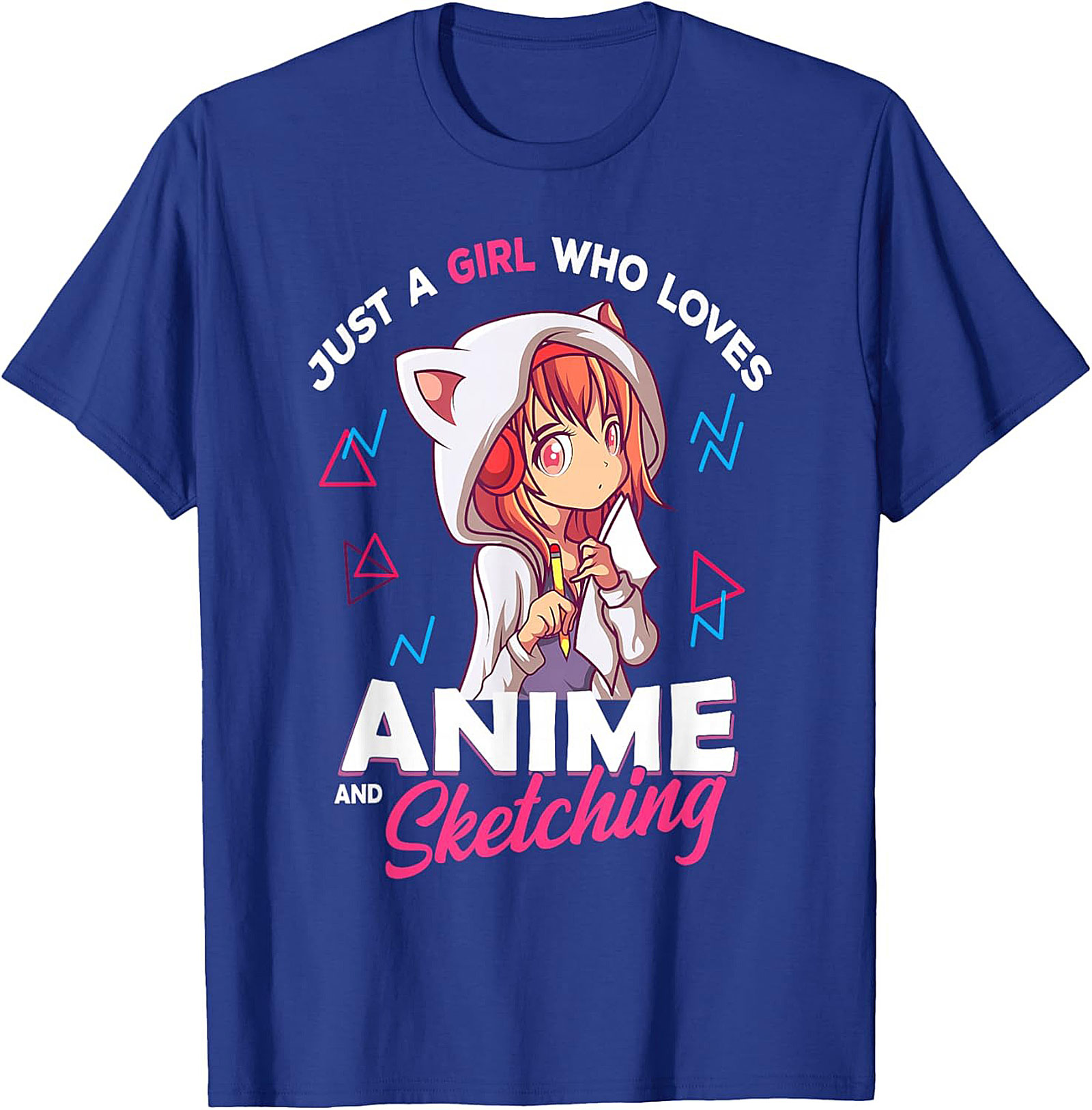 Just A Girl Who Loves Anime Sketching T-shirt | Cute Tee