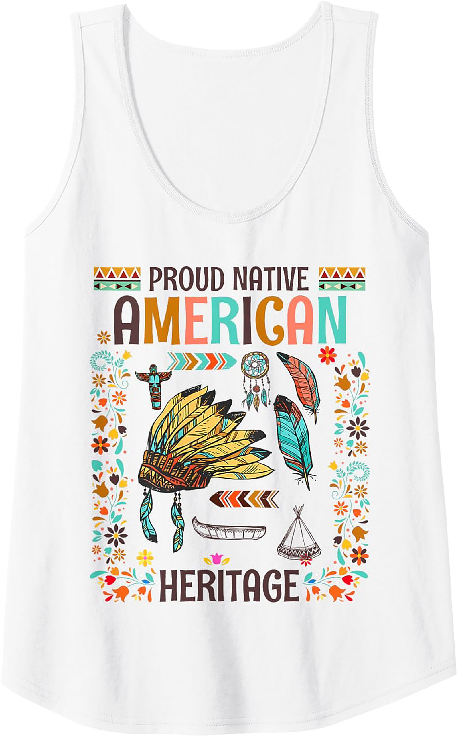 Proud Native American Heritage Graphic Tank Top Gifts