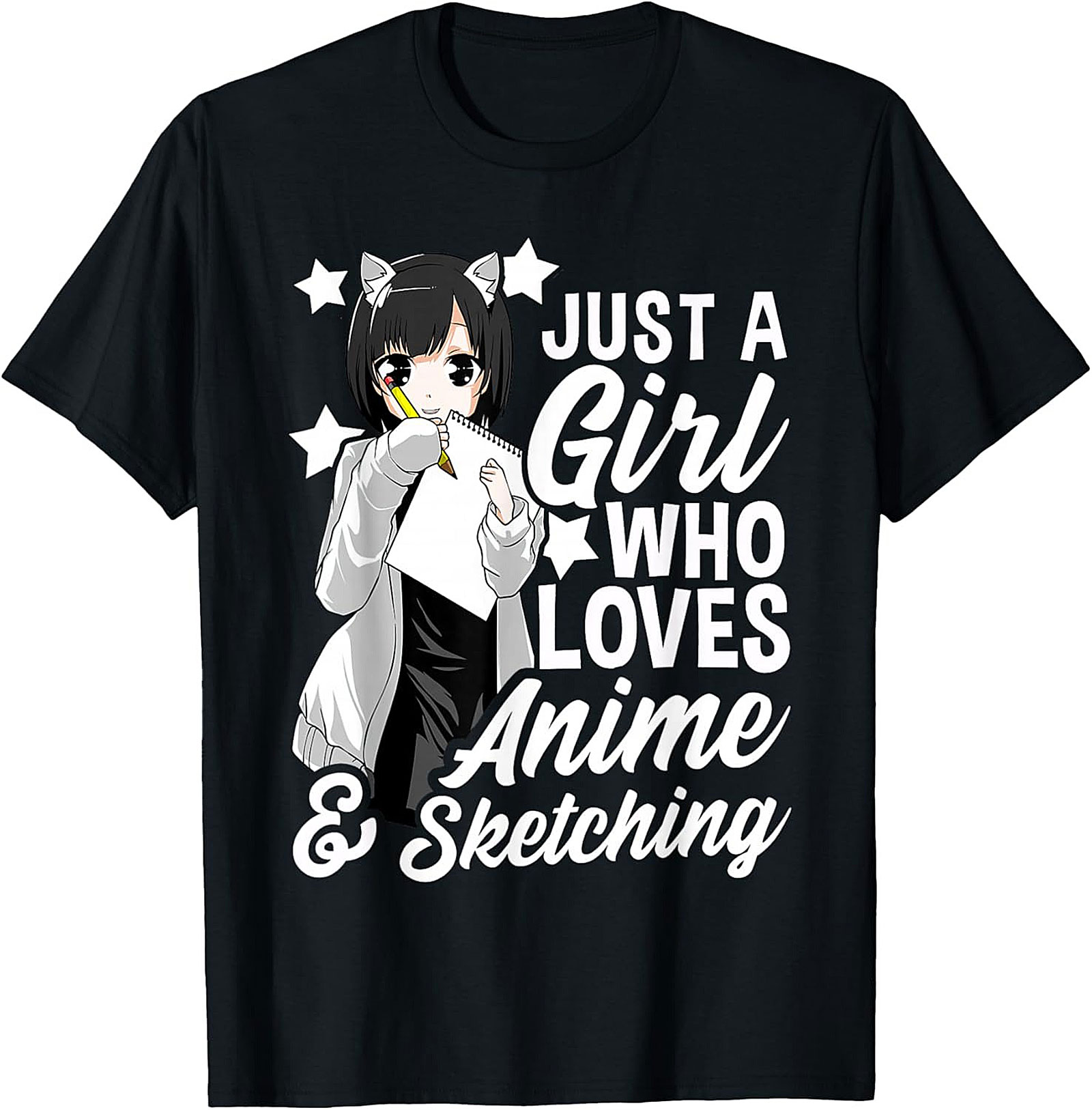 Anime Sketching Graphic Tee | Funny Shirt | Soft Cotton Gift