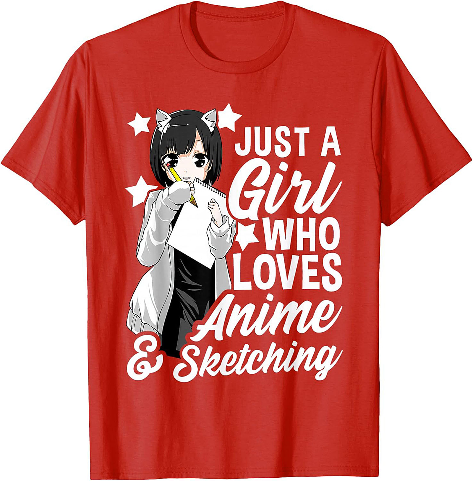 Anime Sketching Graphic Tee | Funny Shirt | Soft Cotton Gift