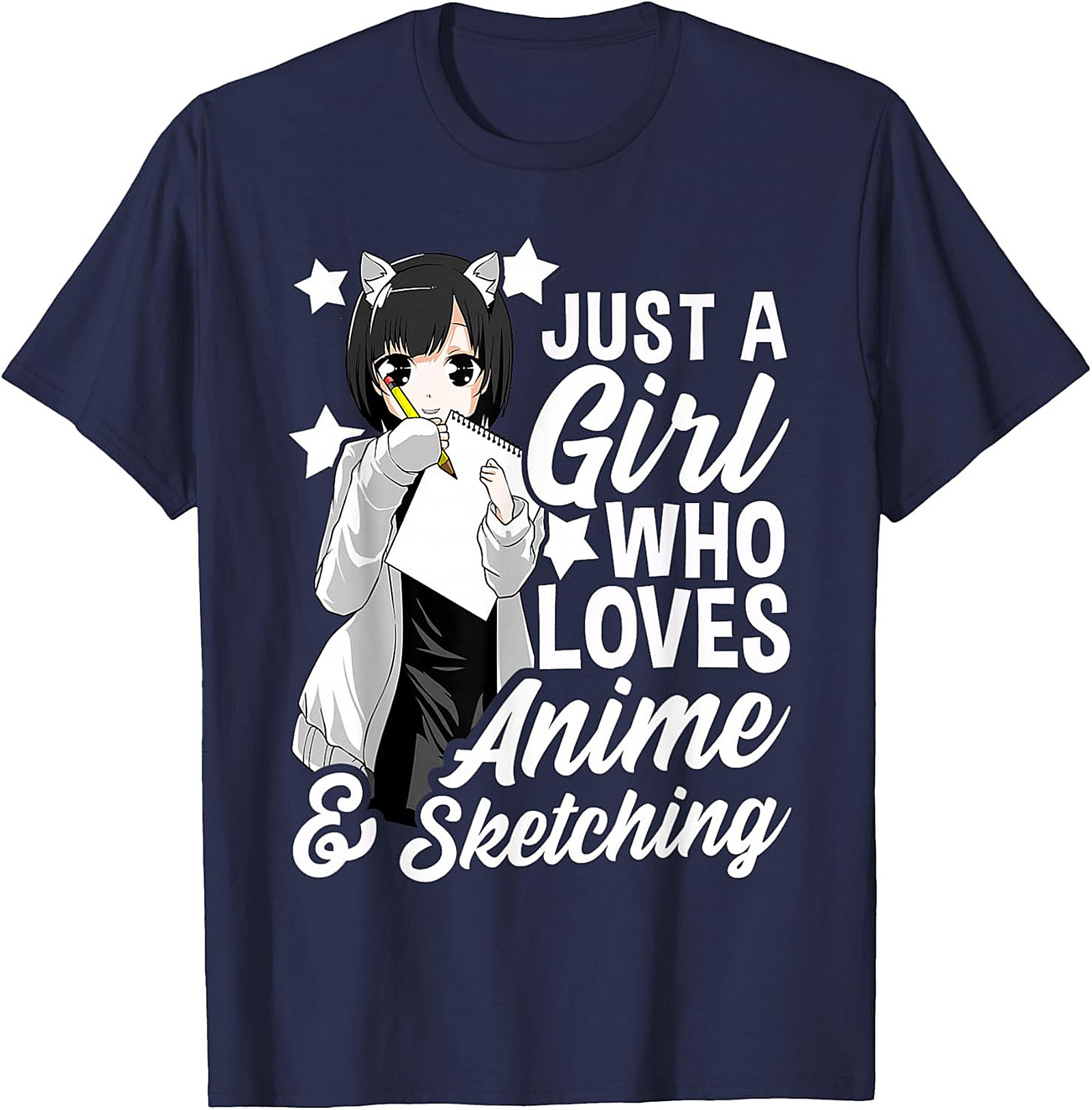 Anime Sketching Graphic Tee | Funny Shirt | Soft Cotton Gift