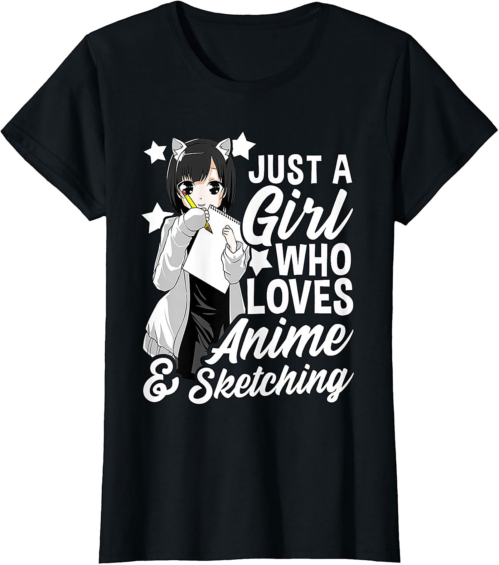 Anime Sketching Graphic Tee | Funny Shirt | Soft Cotton Gift