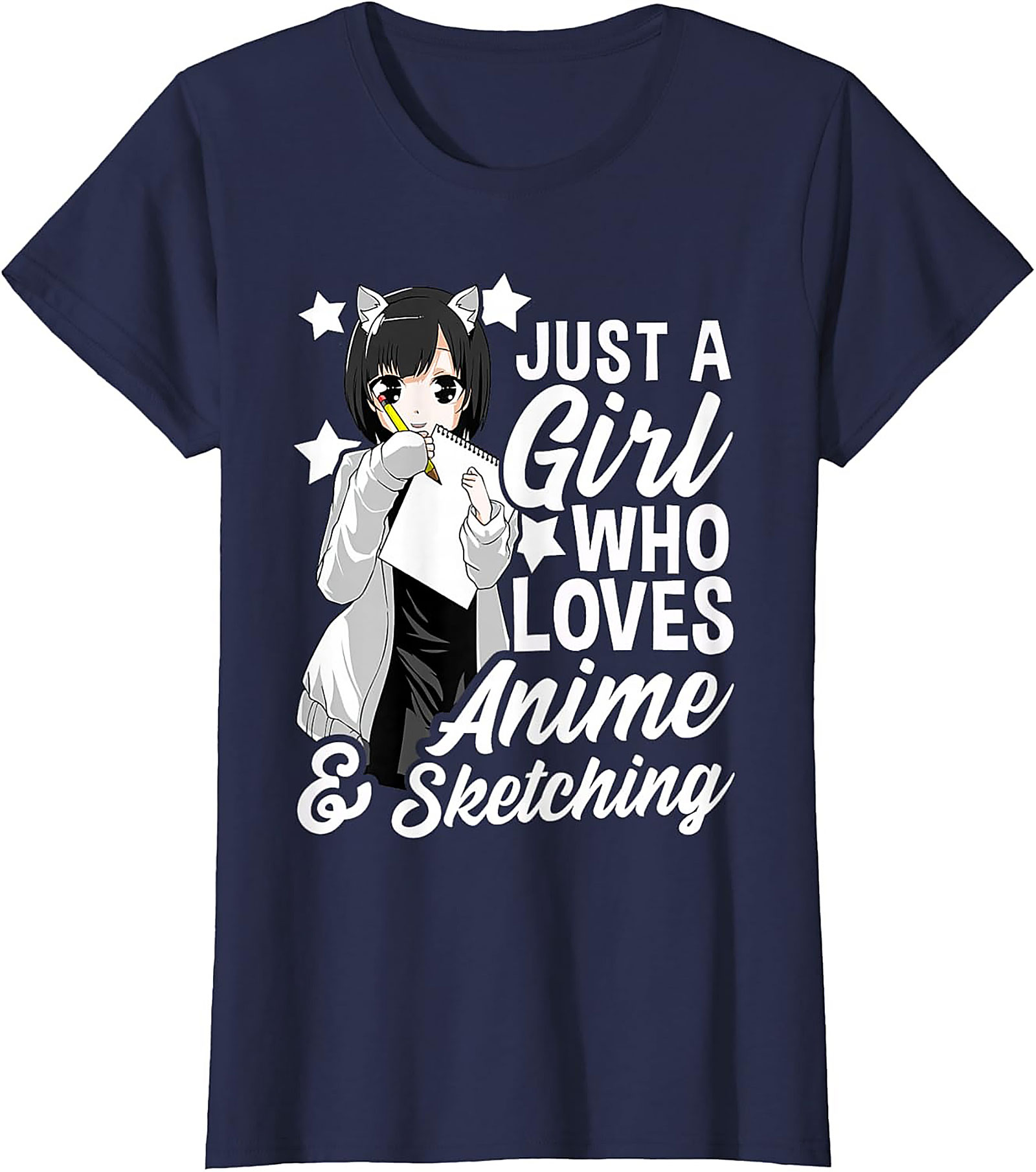 Anime Sketching Graphic Tee | Funny Shirt | Soft Cotton Gift