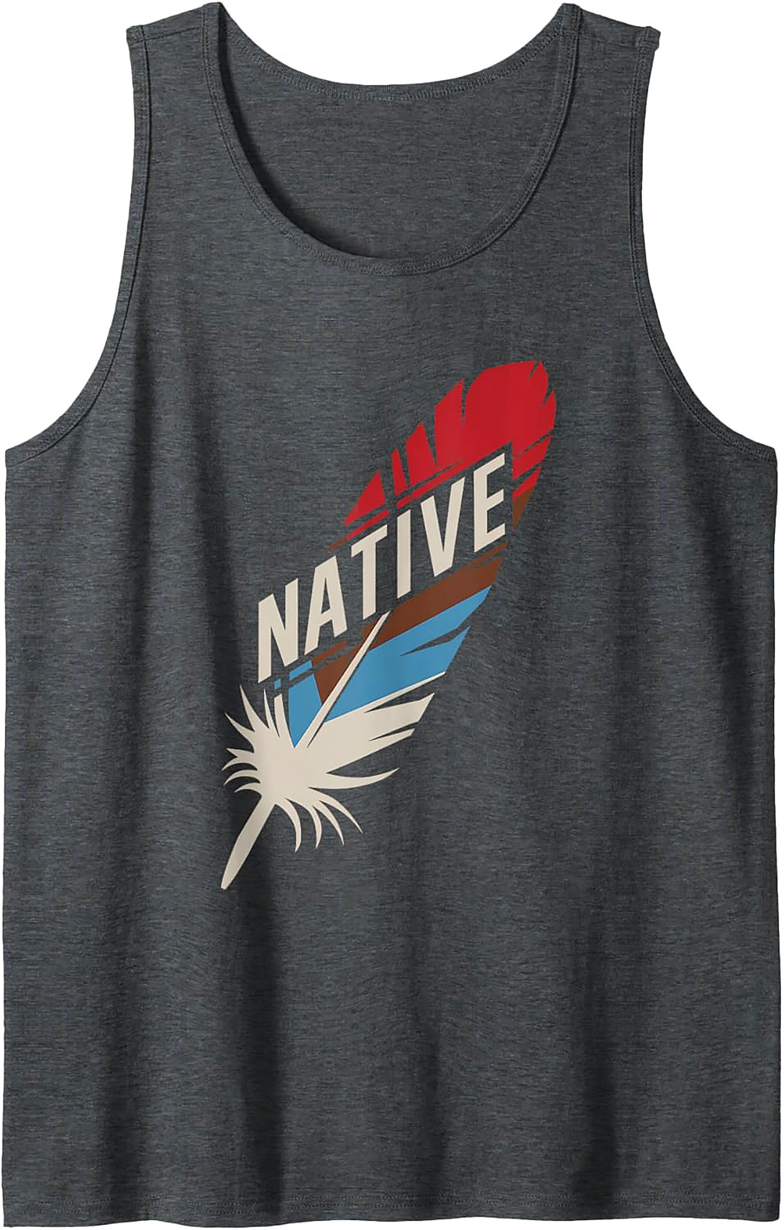 Native Heritage Feather Graphic Tank Sleeveless Shirt