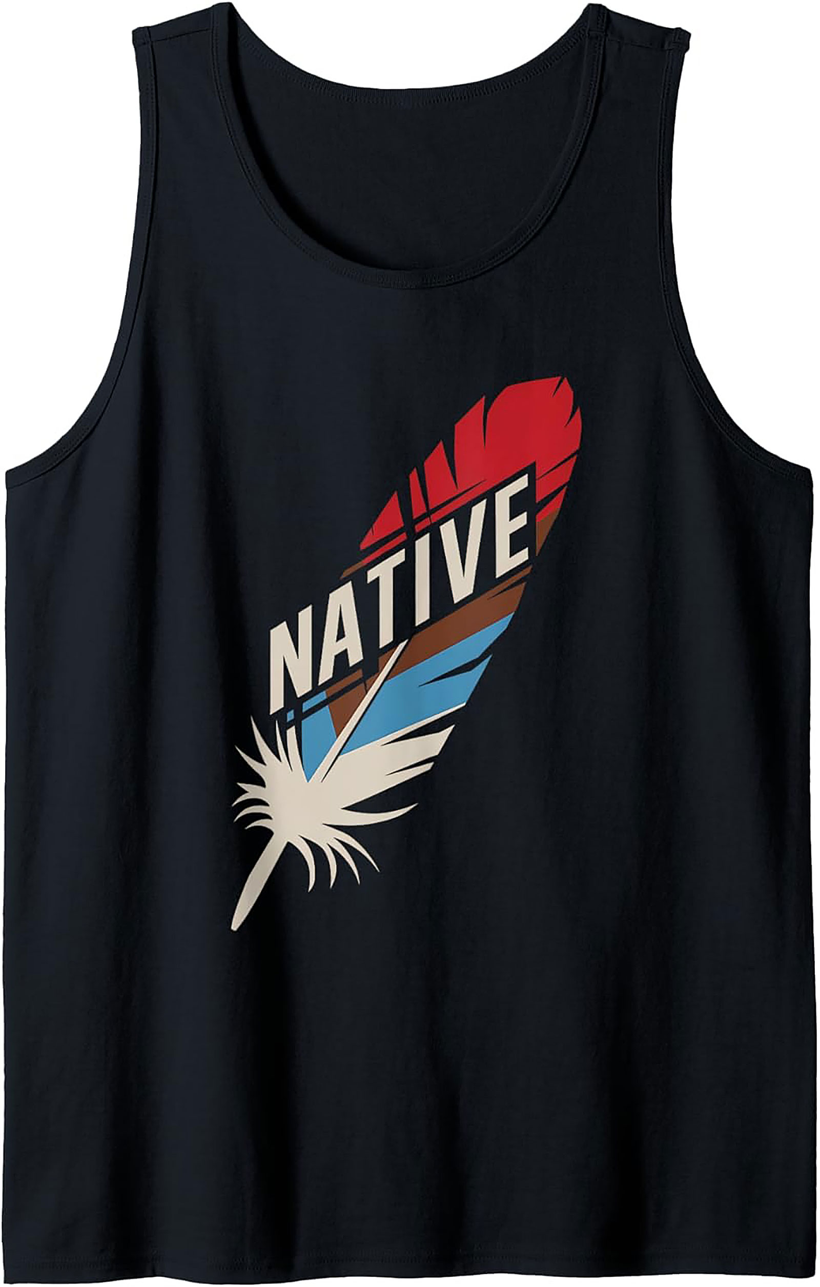 Native Heritage Feather Graphic Tank Sleeveless Shirt