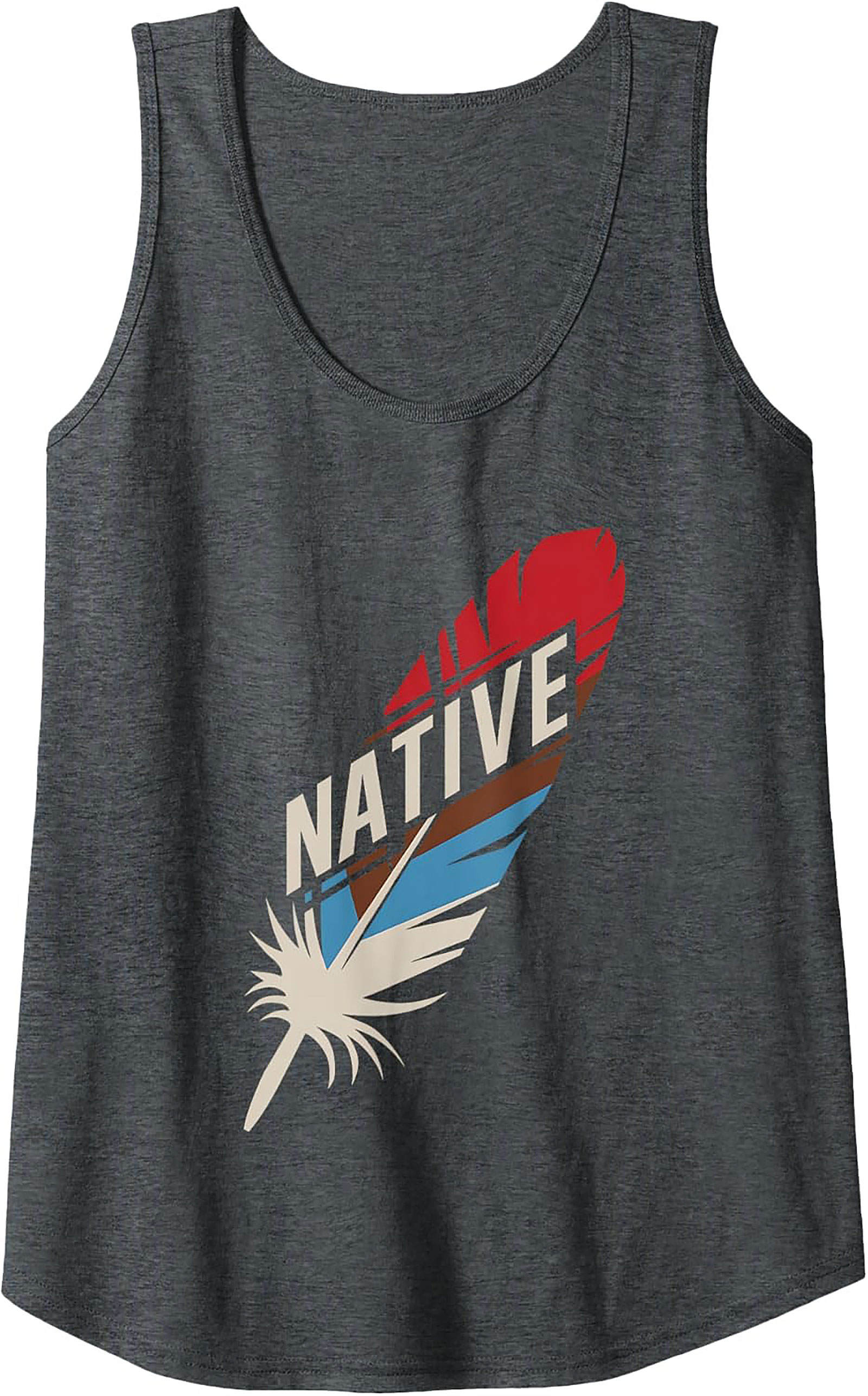 Native Heritage Feather Graphic Tank Sleeveless Shirt