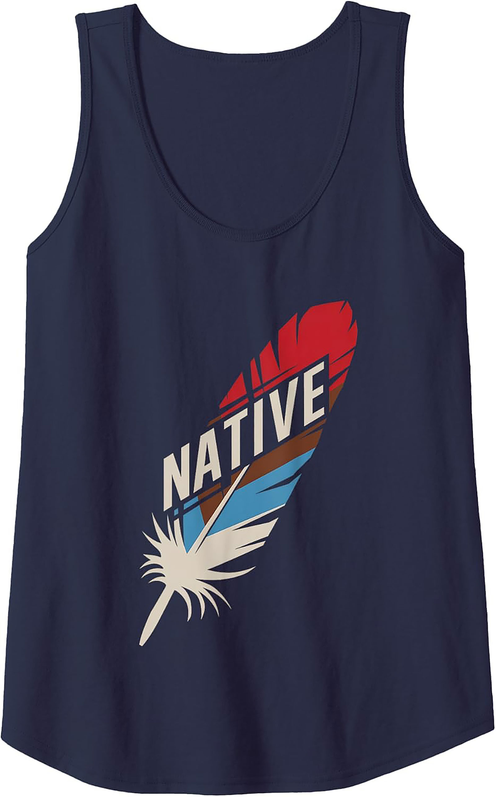 Native Heritage Feather Graphic Tank Sleeveless Shirt