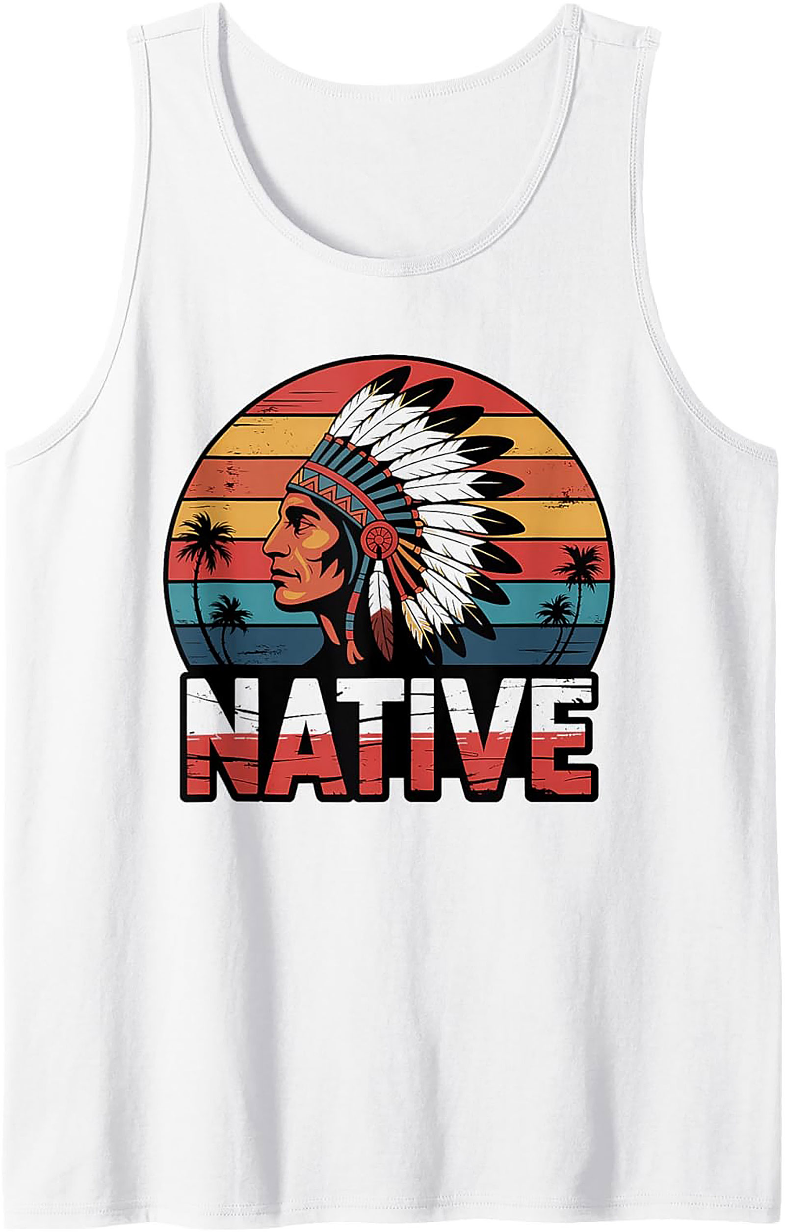 Native Heritage Sunset Graphic Tank Top Indigenous Pride Gift