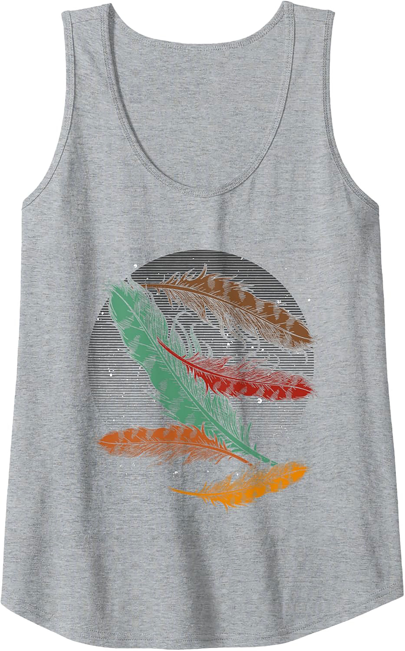 Boho Feather Graphic Tank Top Unisex Sleeveless Shirt