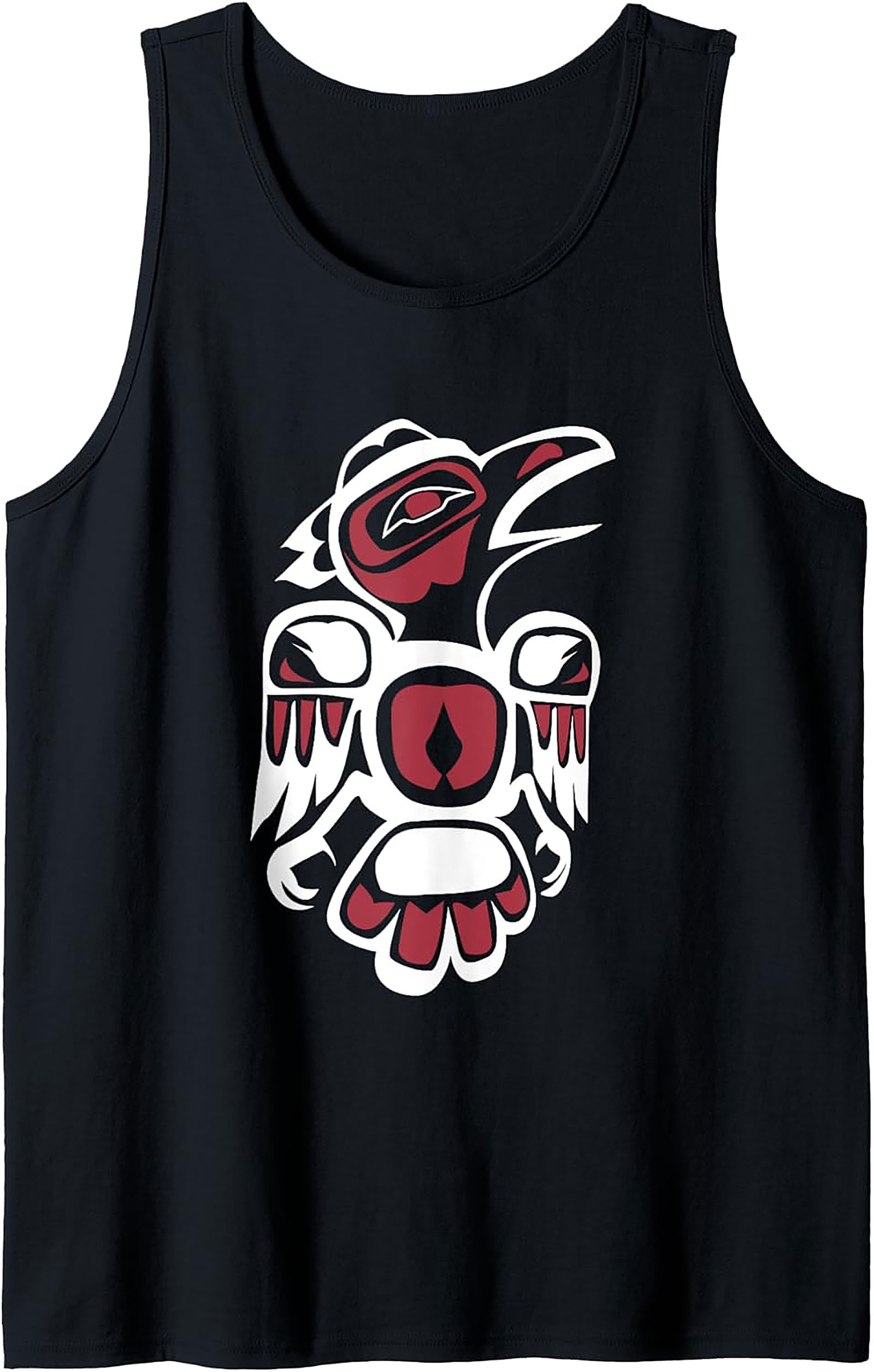 Raven Graphic Tank Top PNW Tribal Sleeveless Shirt