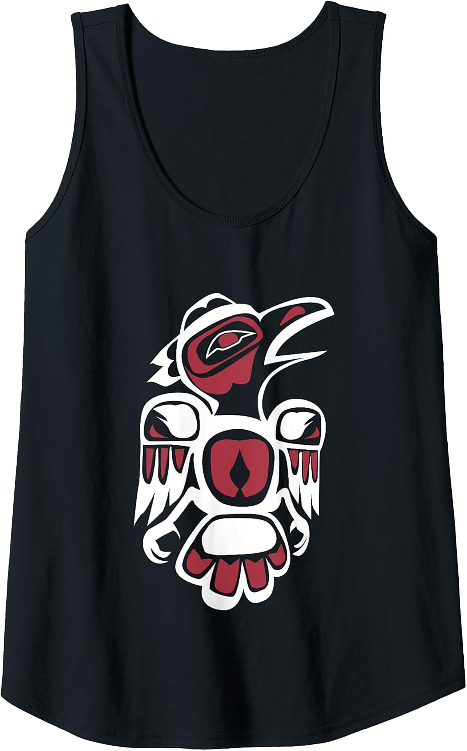 Raven Graphic Tank Top PNW Tribal Sleeveless Shirt