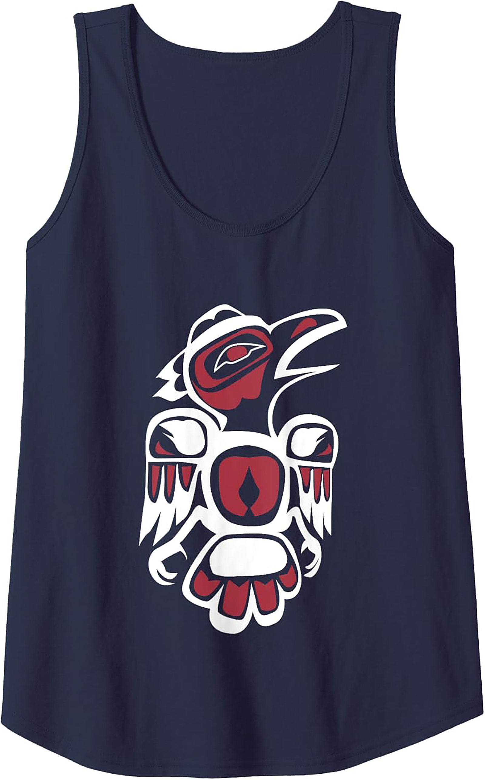Raven Graphic Tank Top PNW Tribal Sleeveless Shirt