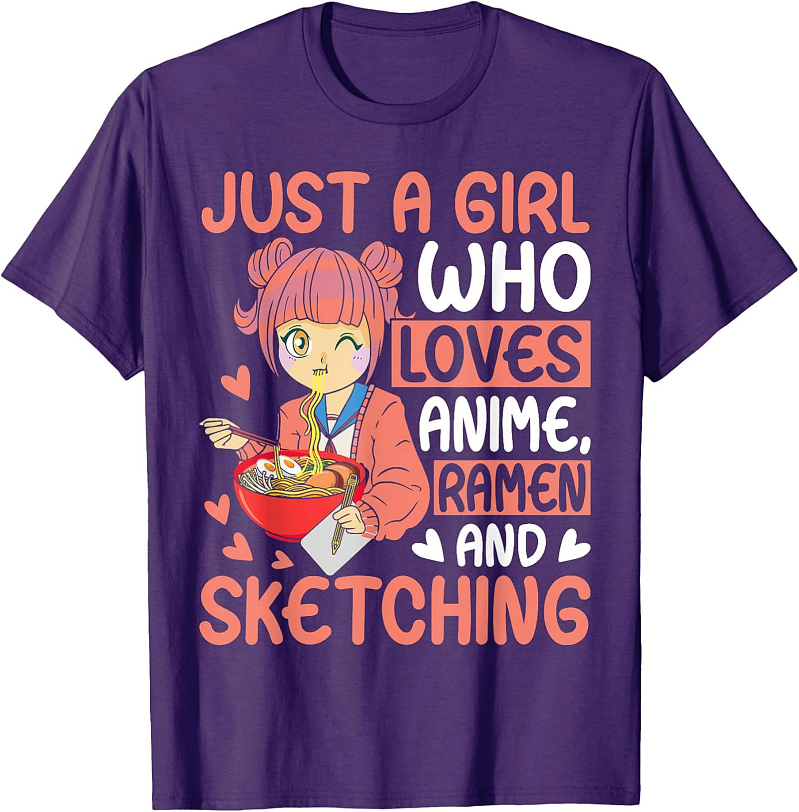 Anime Ramen Sketching T-Shirt | Funny Otaku Graphic Tee