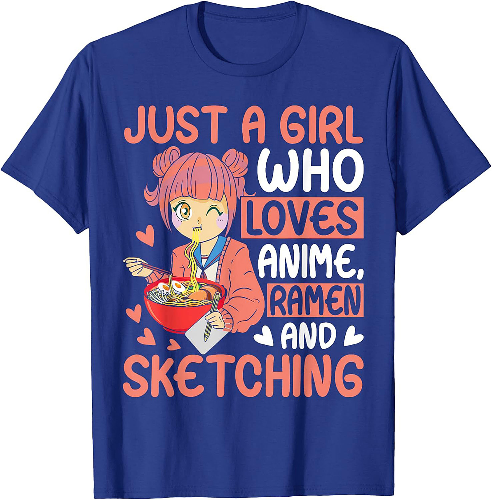 Anime Ramen Sketching T-Shirt | Funny Otaku Graphic Tee