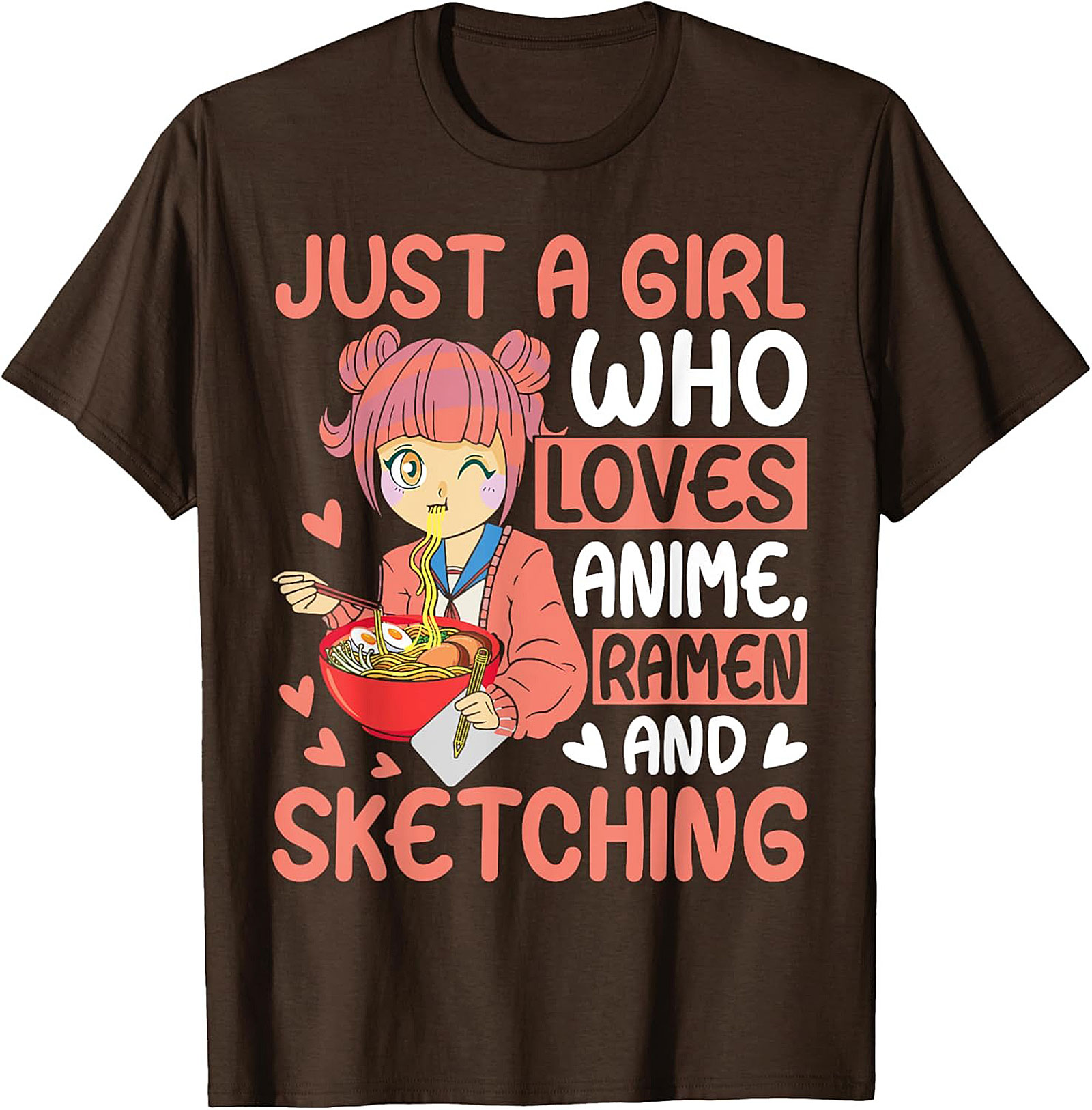 Anime Ramen Sketching T-Shirt | Funny Otaku Graphic Tee