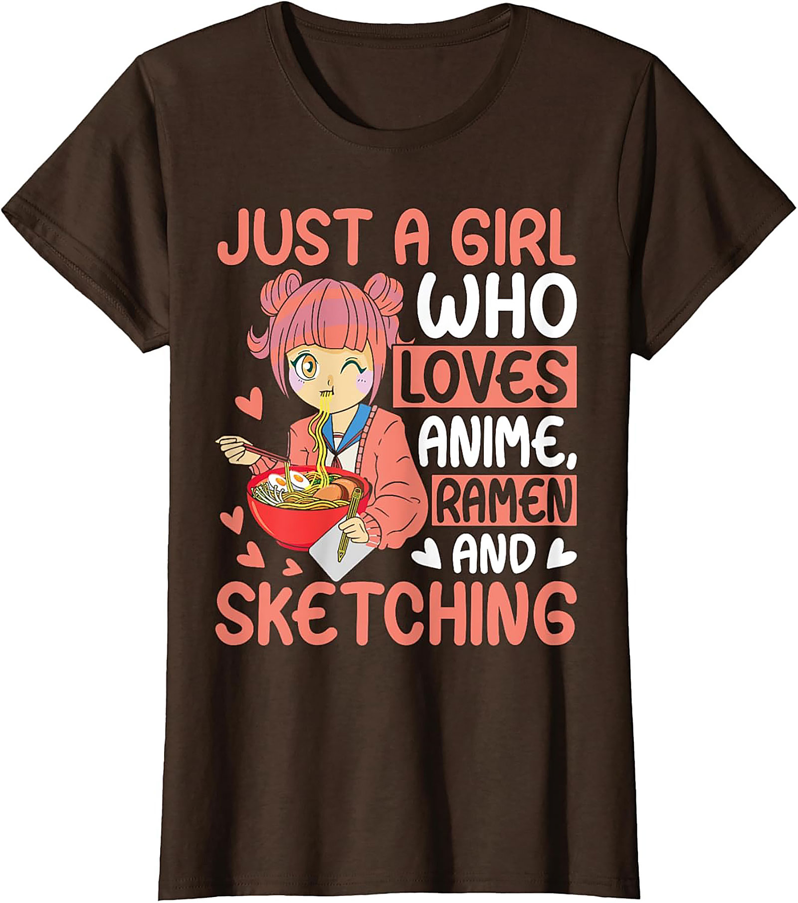 Anime Ramen Sketching T-Shirt | Funny Otaku Graphic Tee