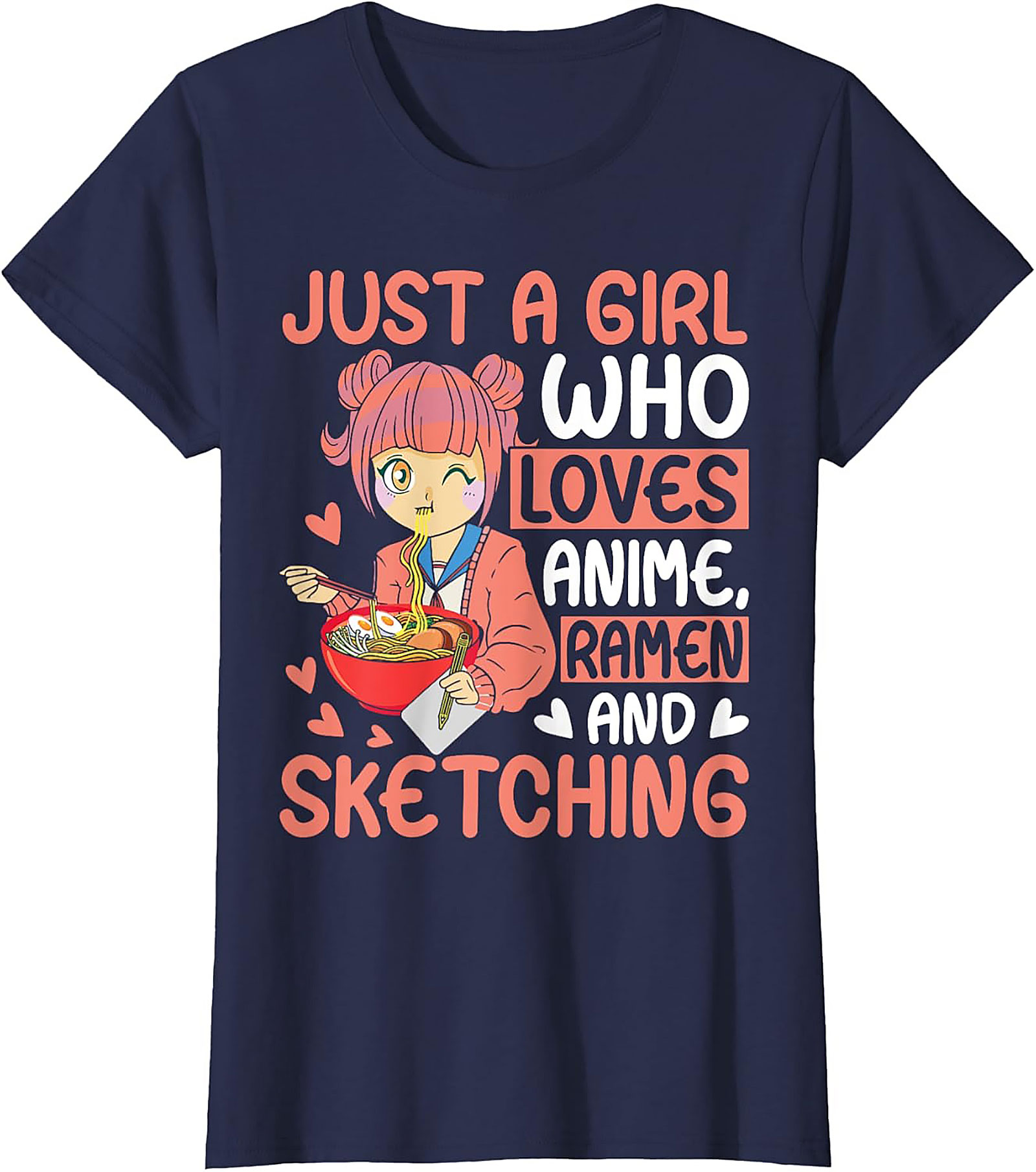 Anime Ramen Sketching T-Shirt | Funny Otaku Graphic Tee
