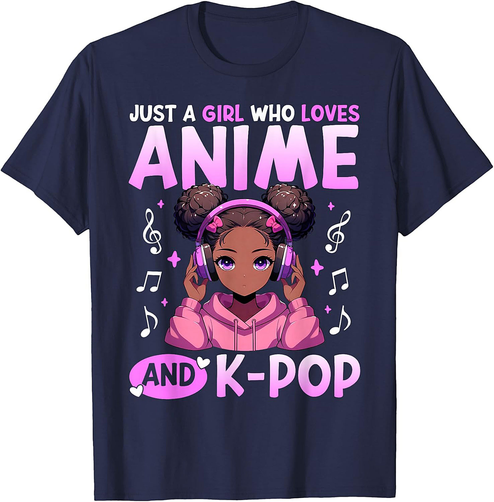 Anime K-Pop Girl T-shirt | Cute Graphic Tee | Soft Cotton