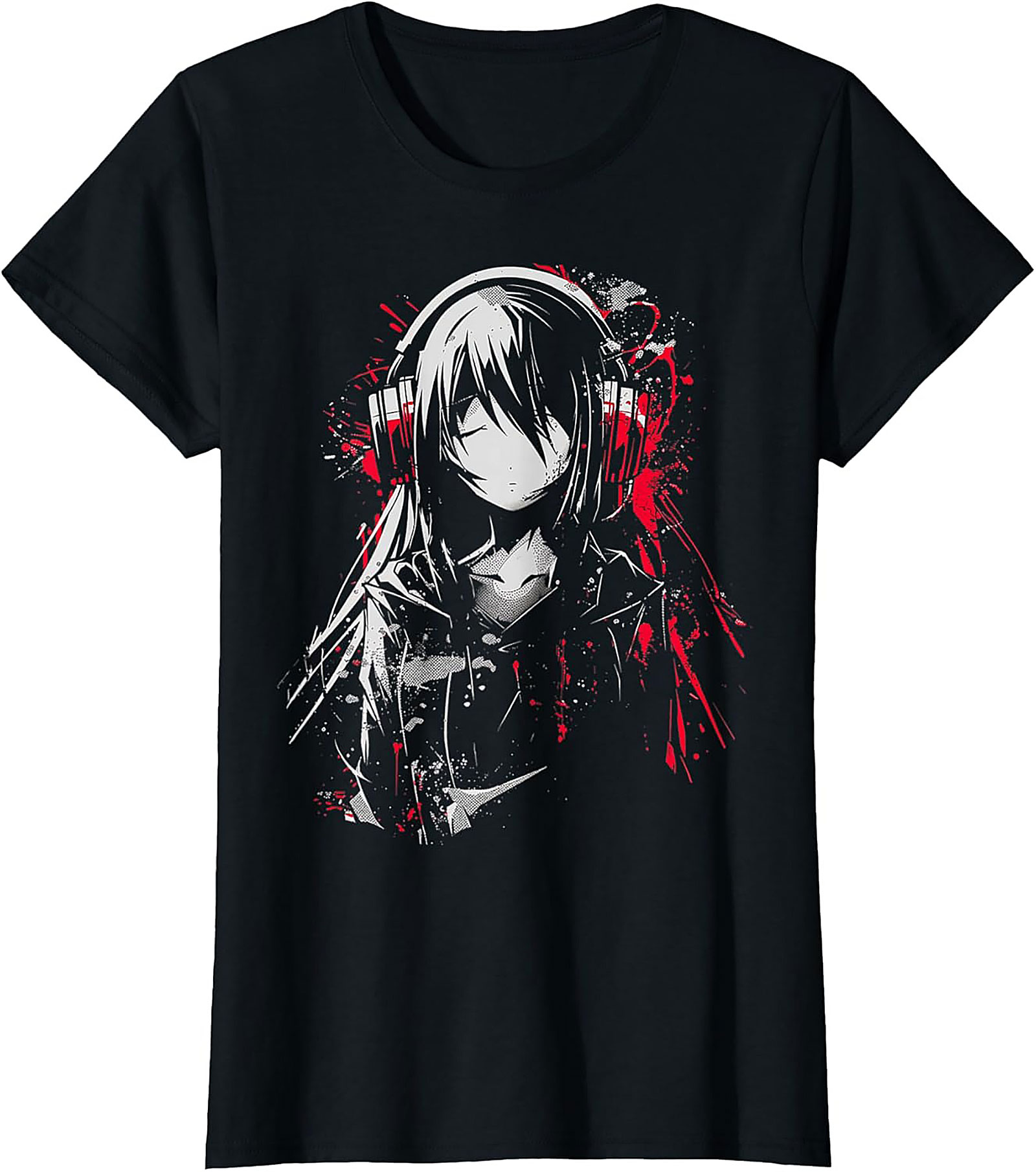 Anime Music Graphic Tee | Grunge Headphone Unisex Shirt