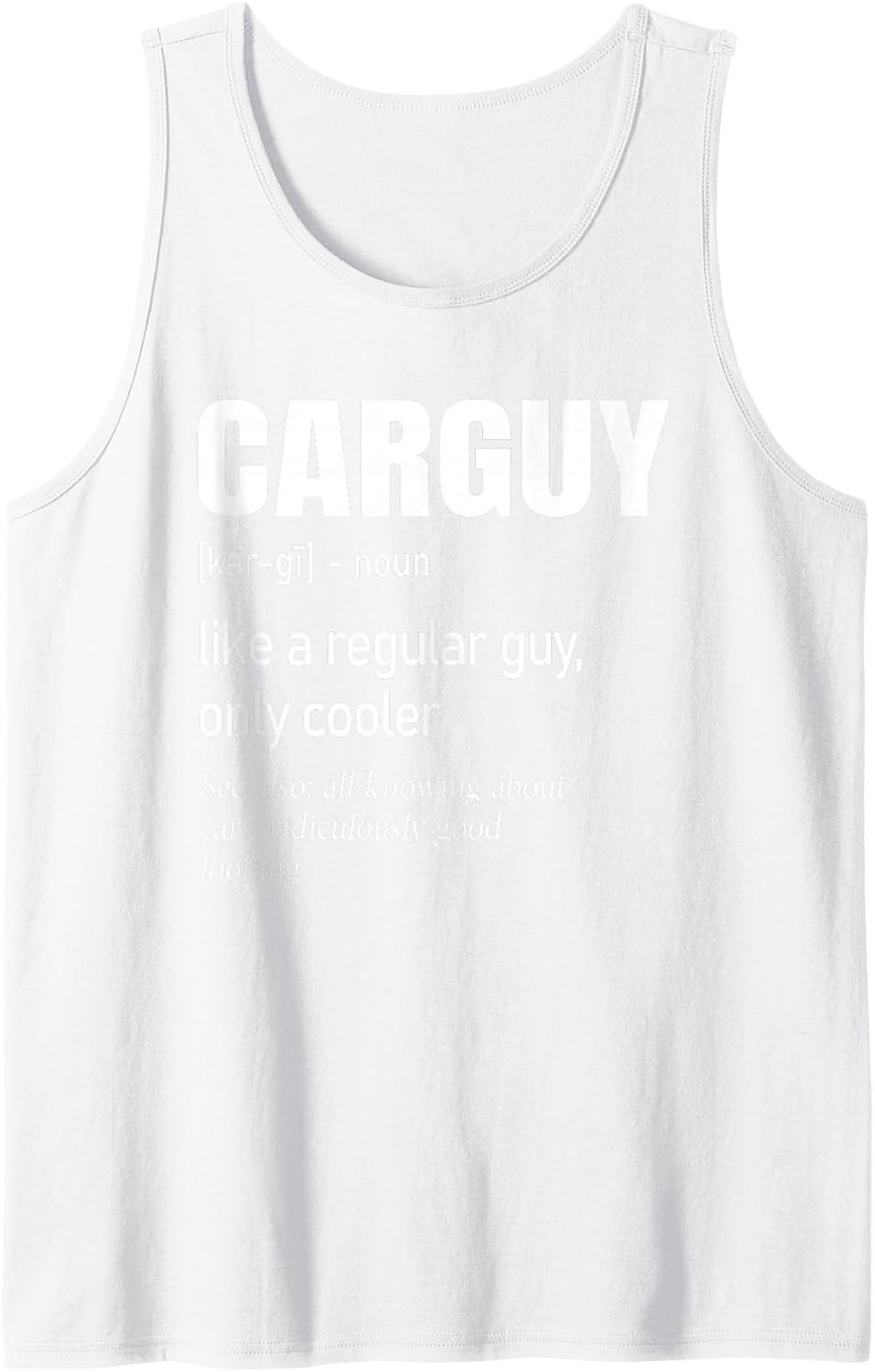 Car Guy Definition Graphic Tank Top Funny Car Apparel