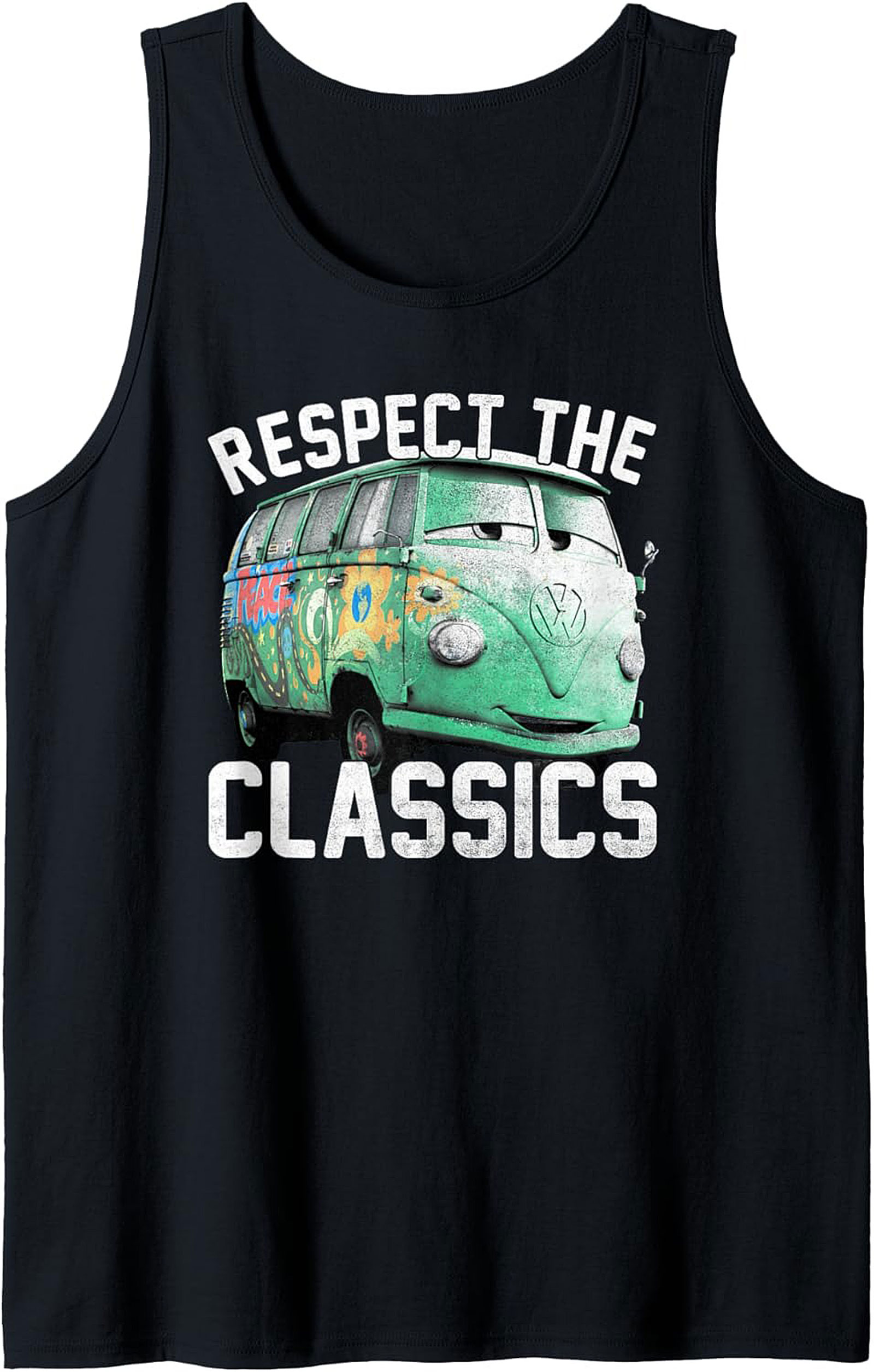 Vintage VW Bus Tank Top Respect The Classics Graphic