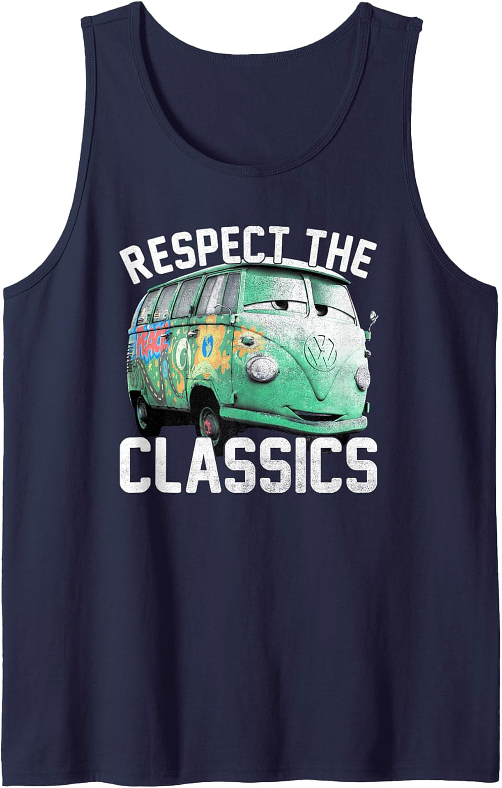 Vintage VW Bus Tank Top Respect The Classics Graphic