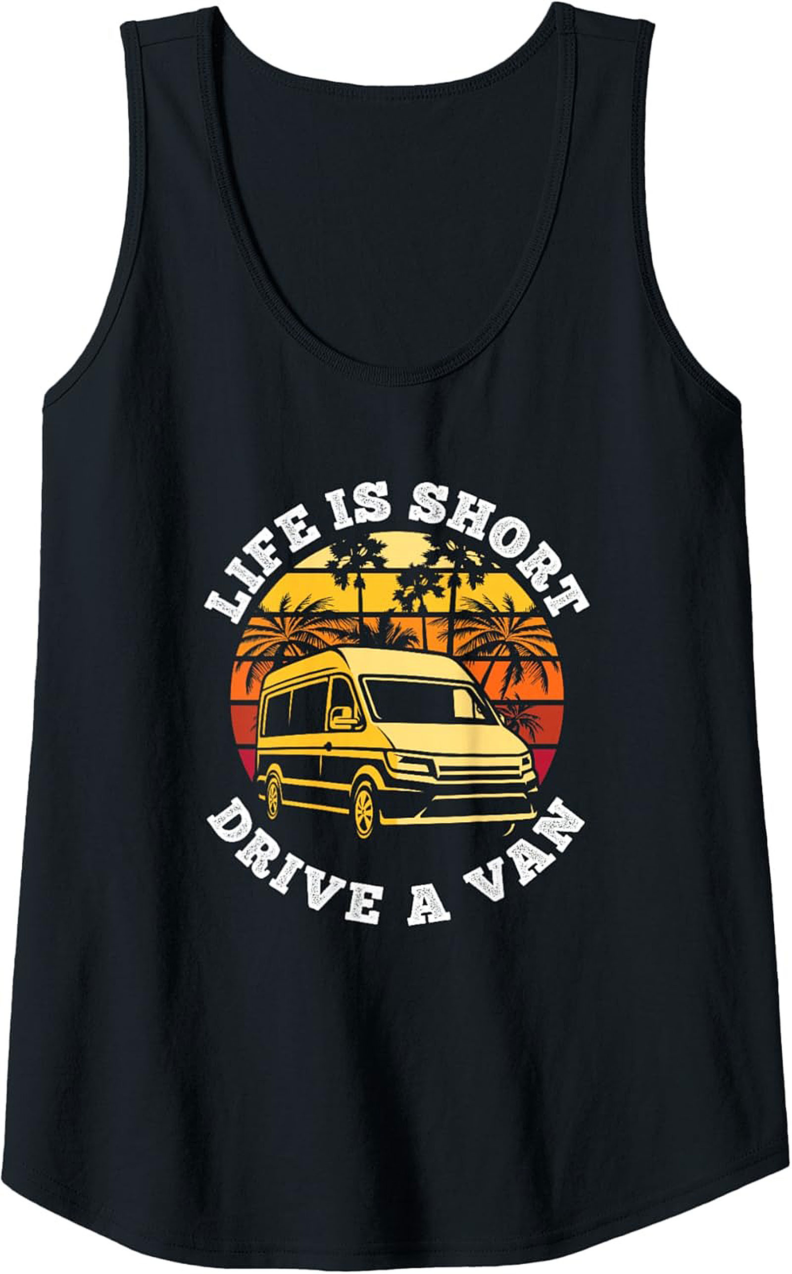 Van Life Tank Top Drive A Van Graphic Sleeveless Shirt