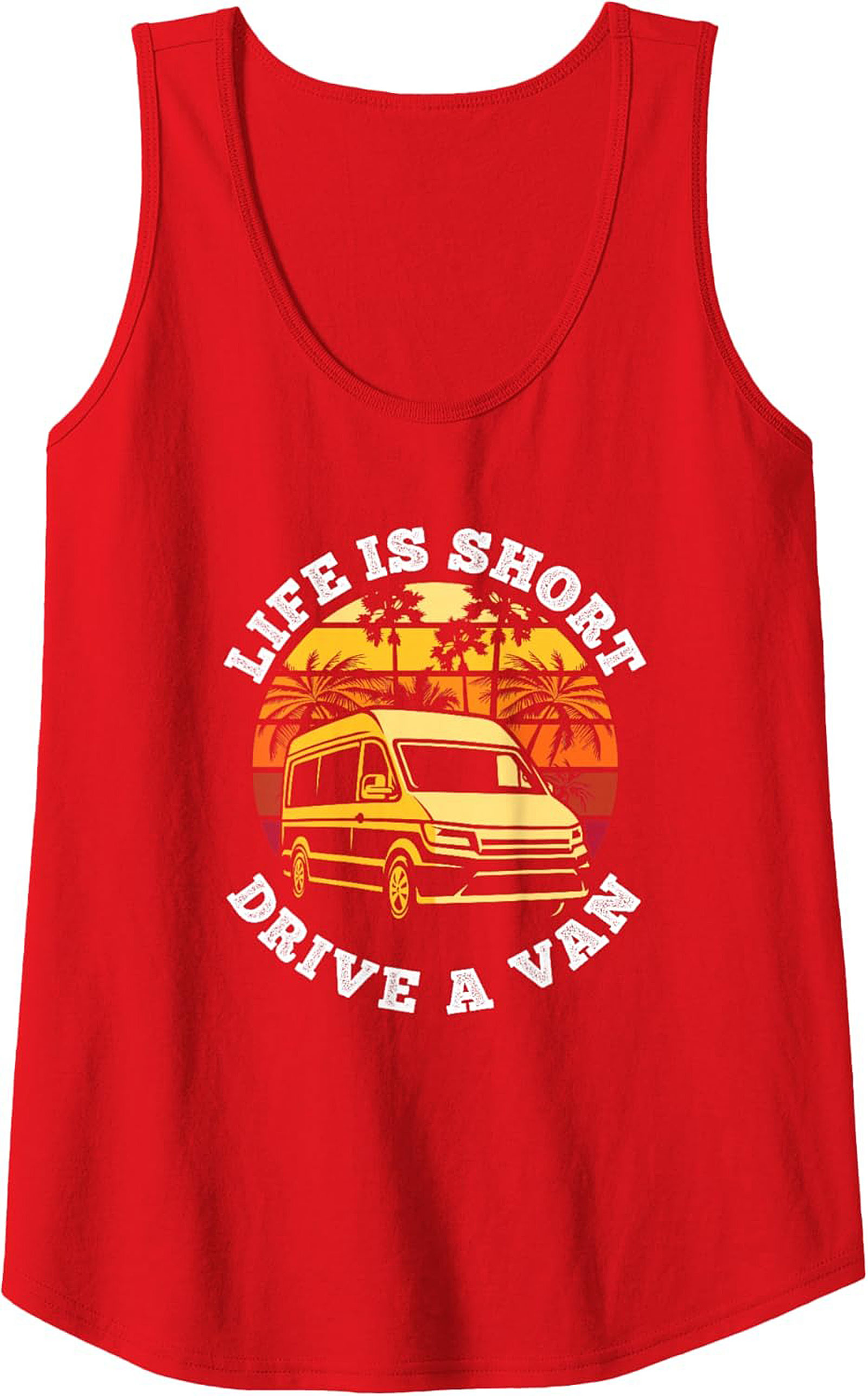 Van Life Tank Top Drive A Van Graphic Sleeveless Shirt