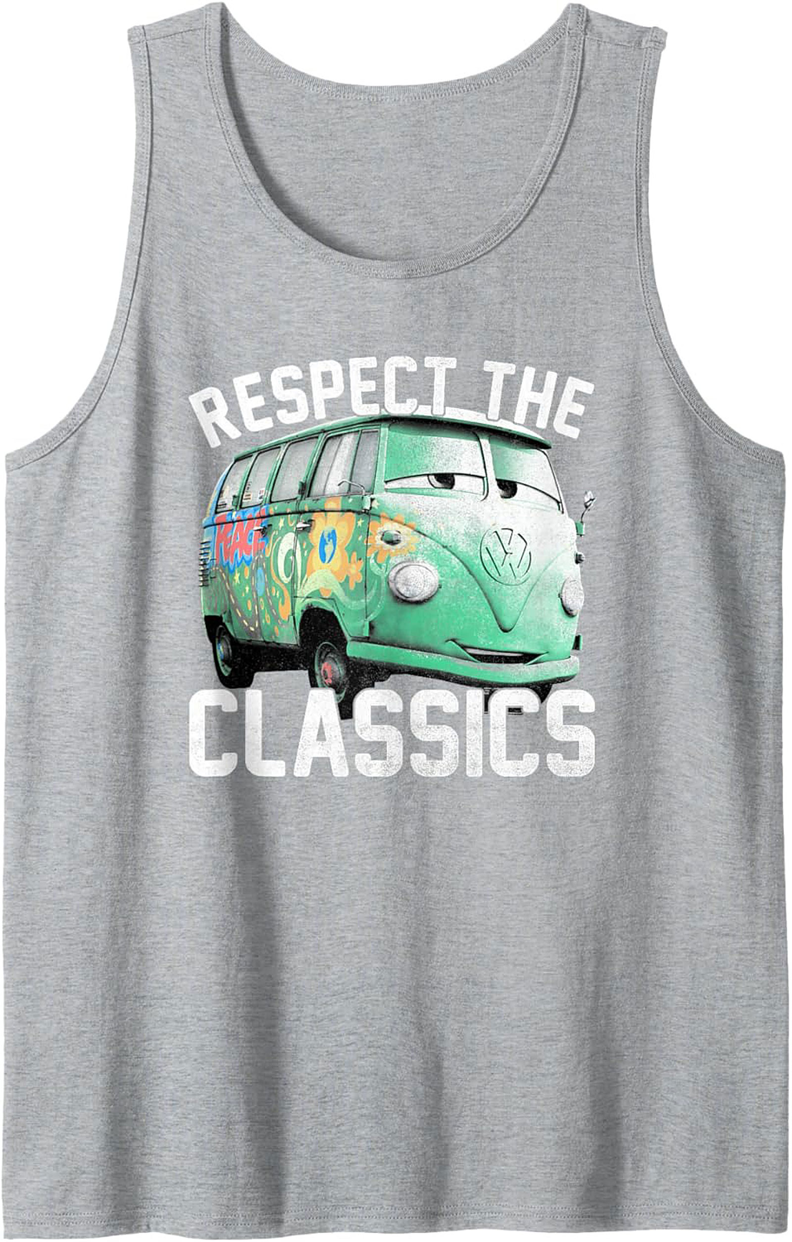 VW Bus Graphic Tank Top Respect The Classics Sleeveless Shirt
