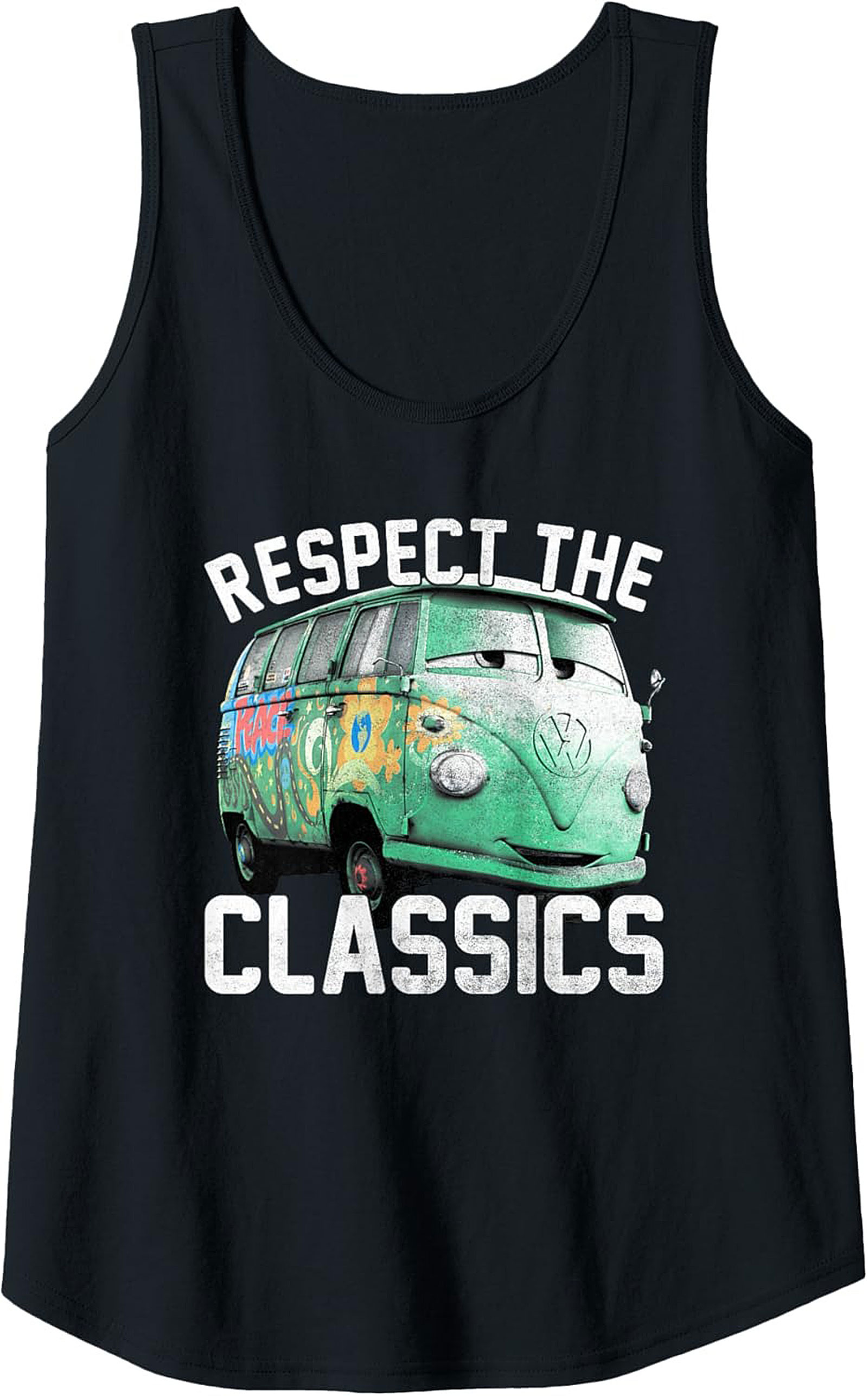 VW Bus Graphic Tank Top Respect The Classics Sleeveless Shirt